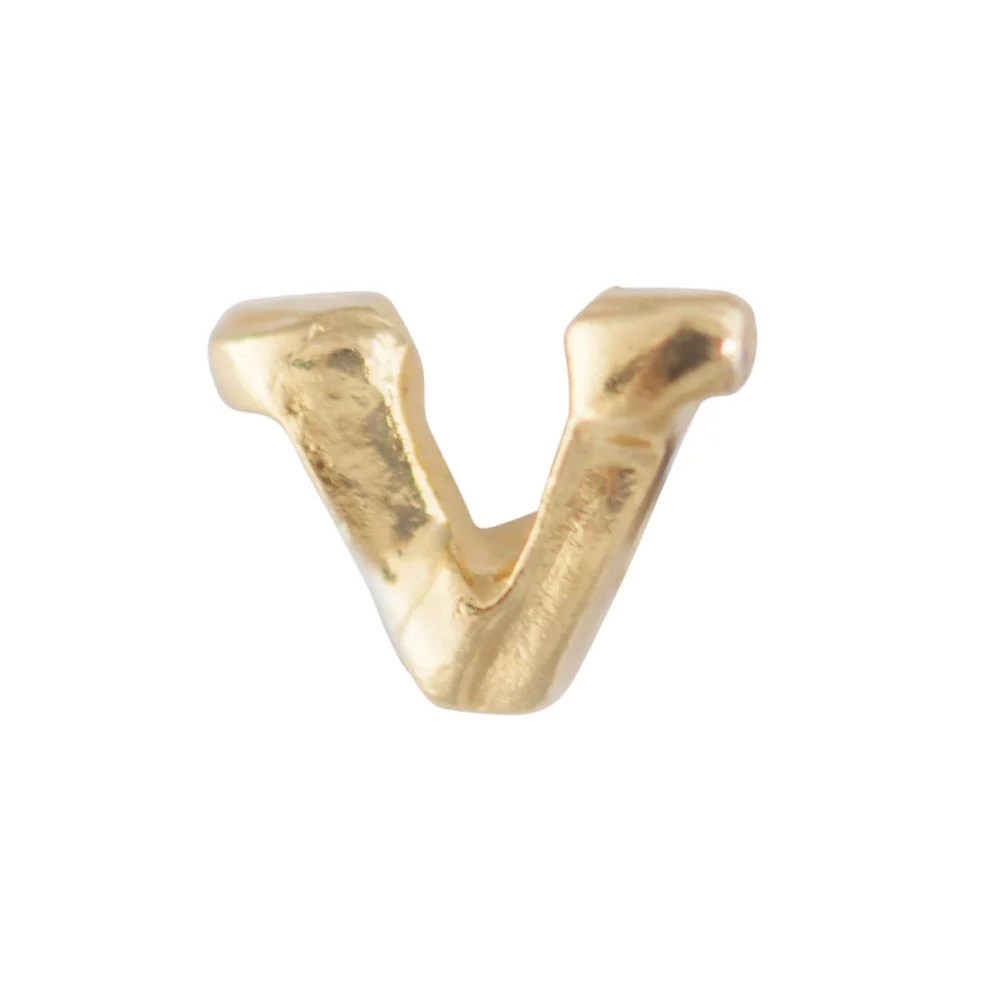 1/8 Gold Letter V