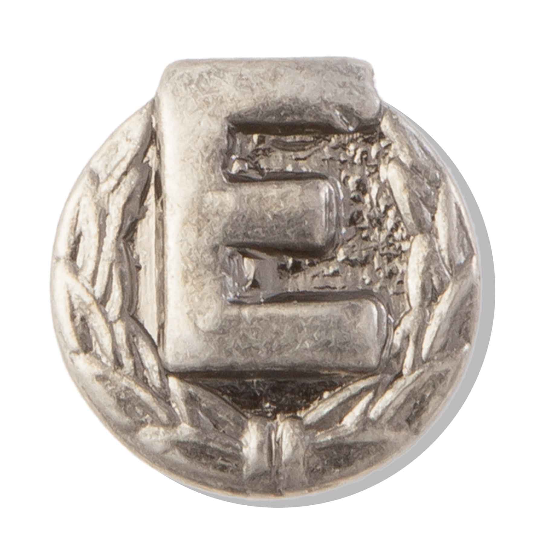 Silver Wreathed Letter E