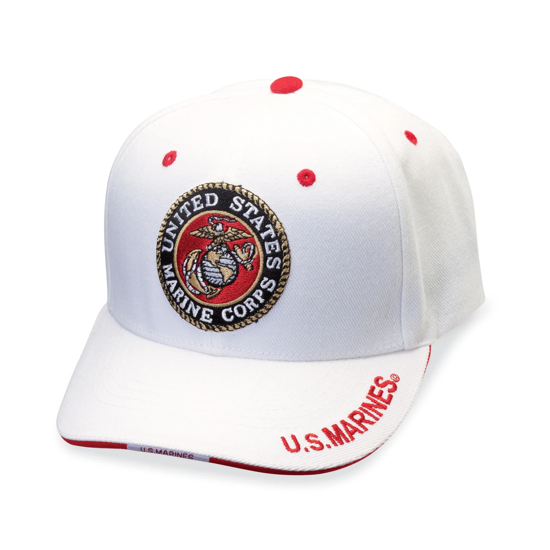 Marines Corps Logo Hat – Personalized – White