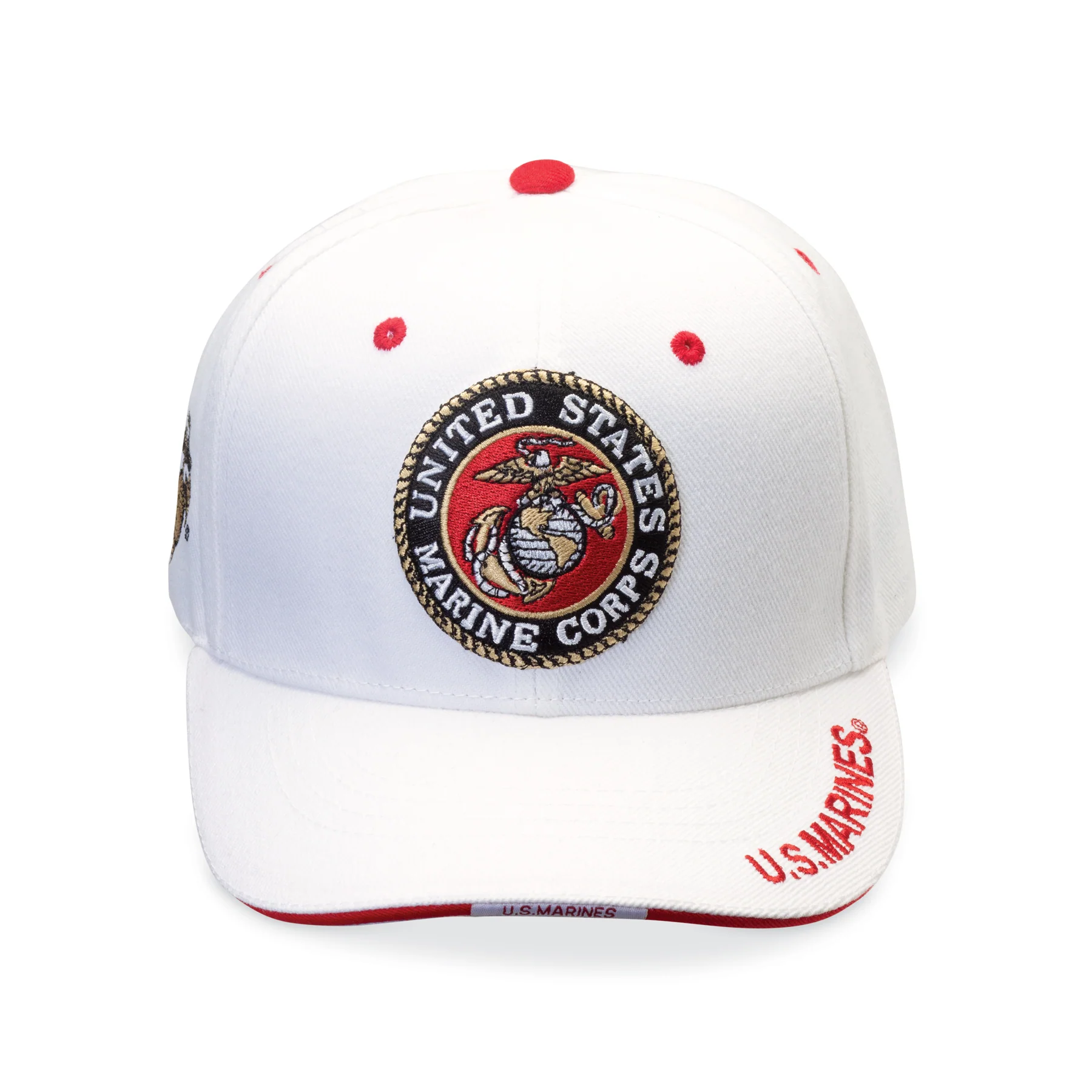 Marines Corps Logo Hat – Personalized – White - Image 2