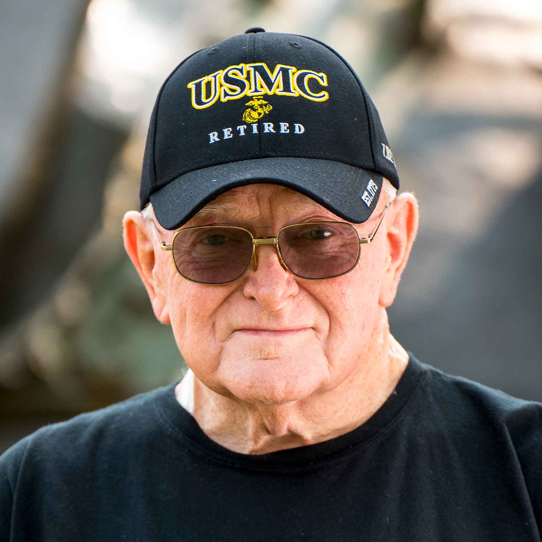 USMC Retired Hat- Personalized- Black - Image 2