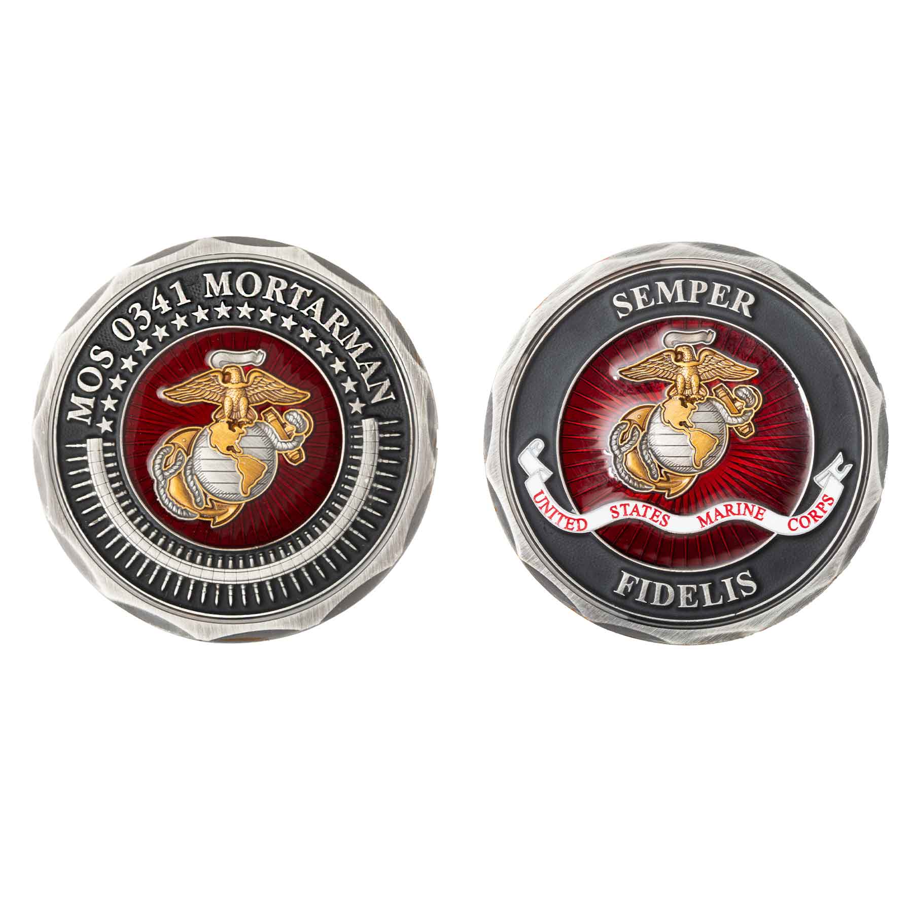 USMC Mortarman Challenge Coin