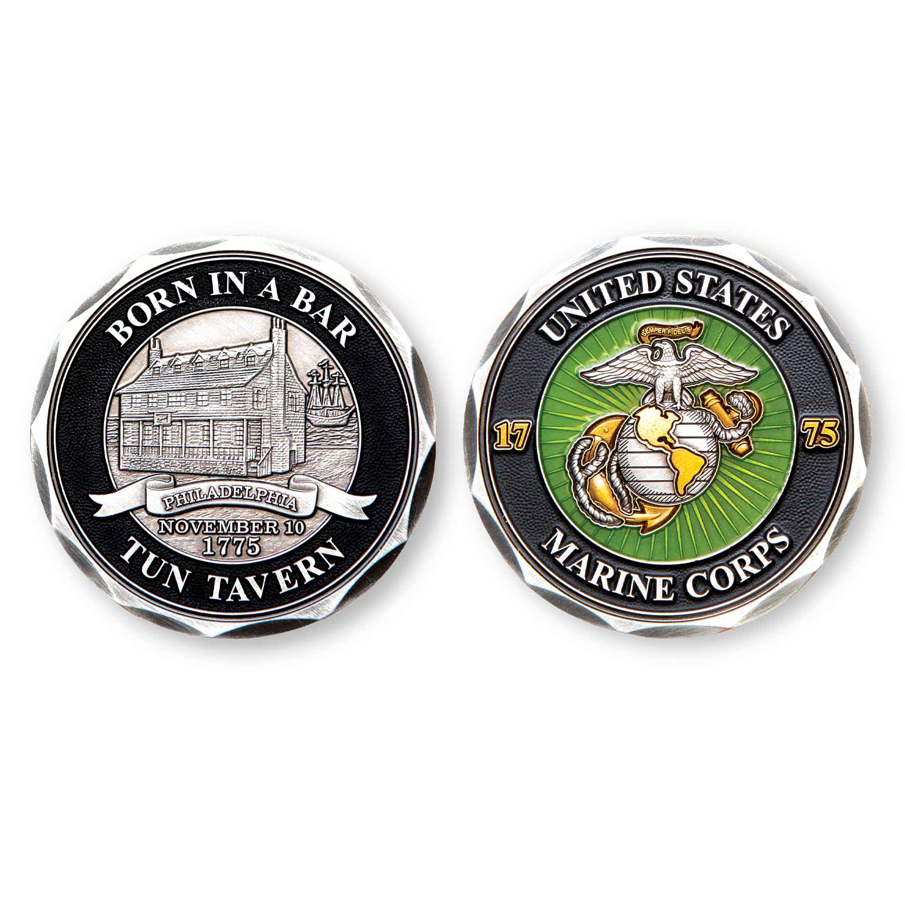 Tun Tavern Born In A Bar Challenge Coin