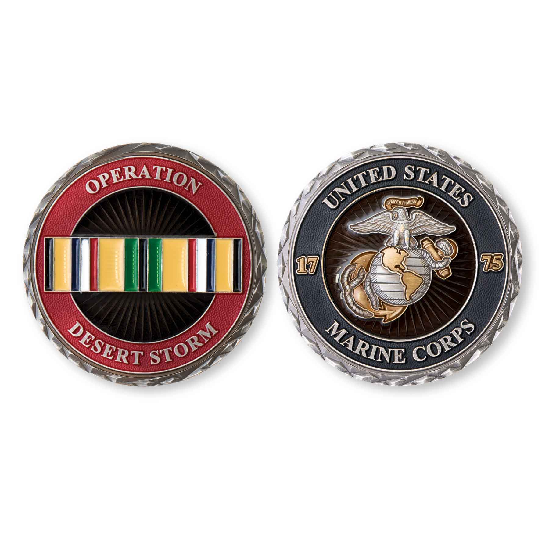 USMC Desert Storm Conflict Challenge Coin