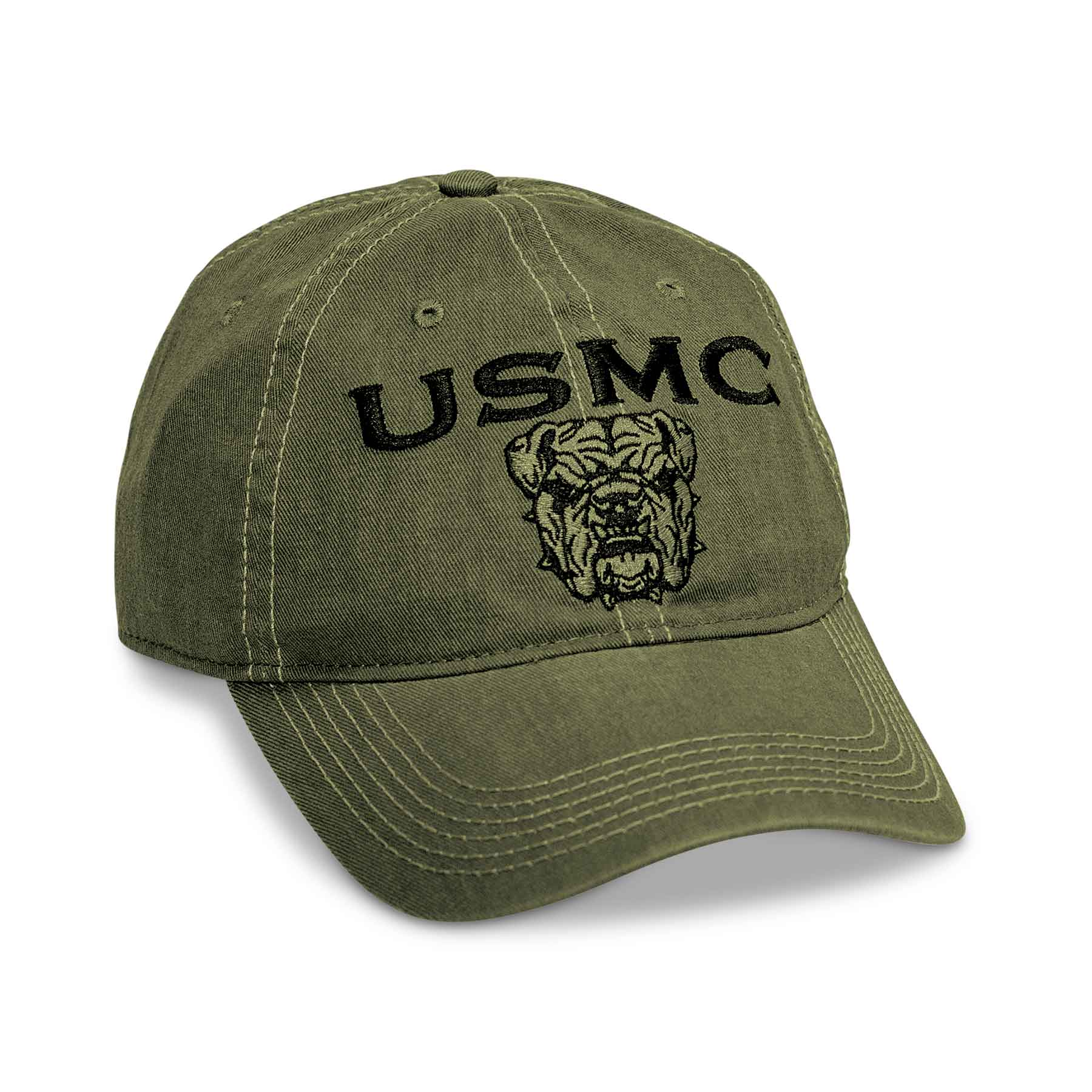 USMC Bulldog Hat – OD Green - Image 5
