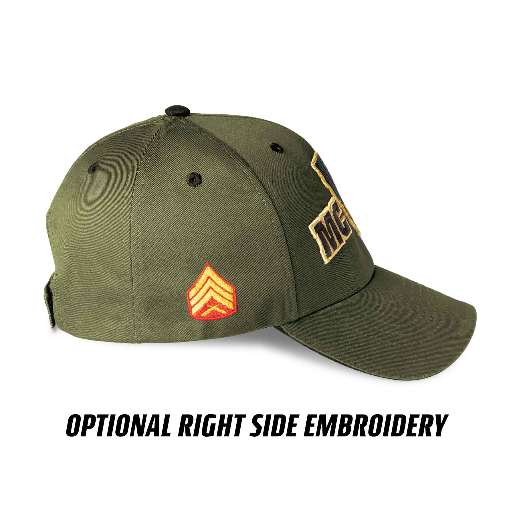 MCRD San Diego Choose Your Rank/Logo Hat in OD Green - Image 8