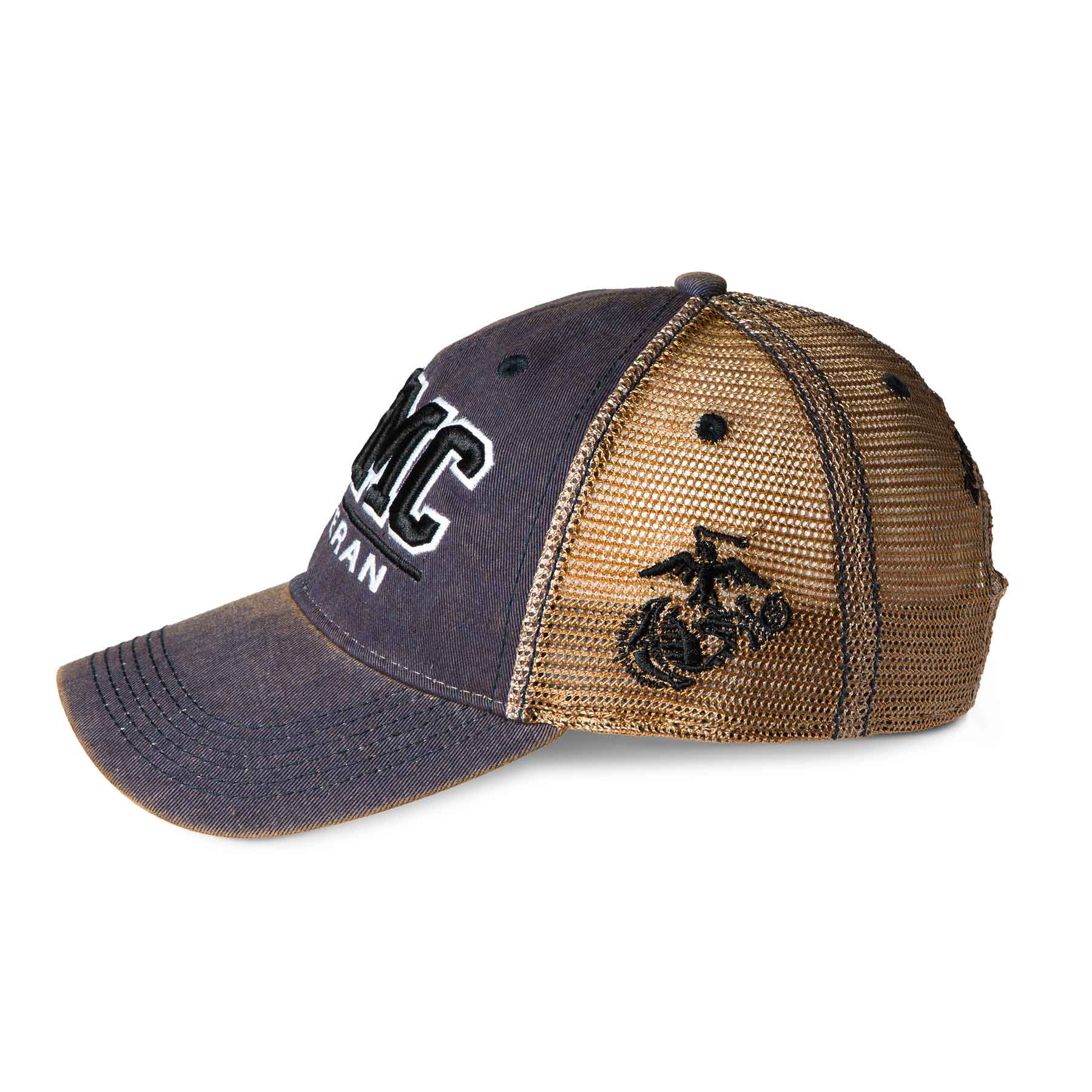 USMC Veteran Mesh Back Hat - Navy - Image 4