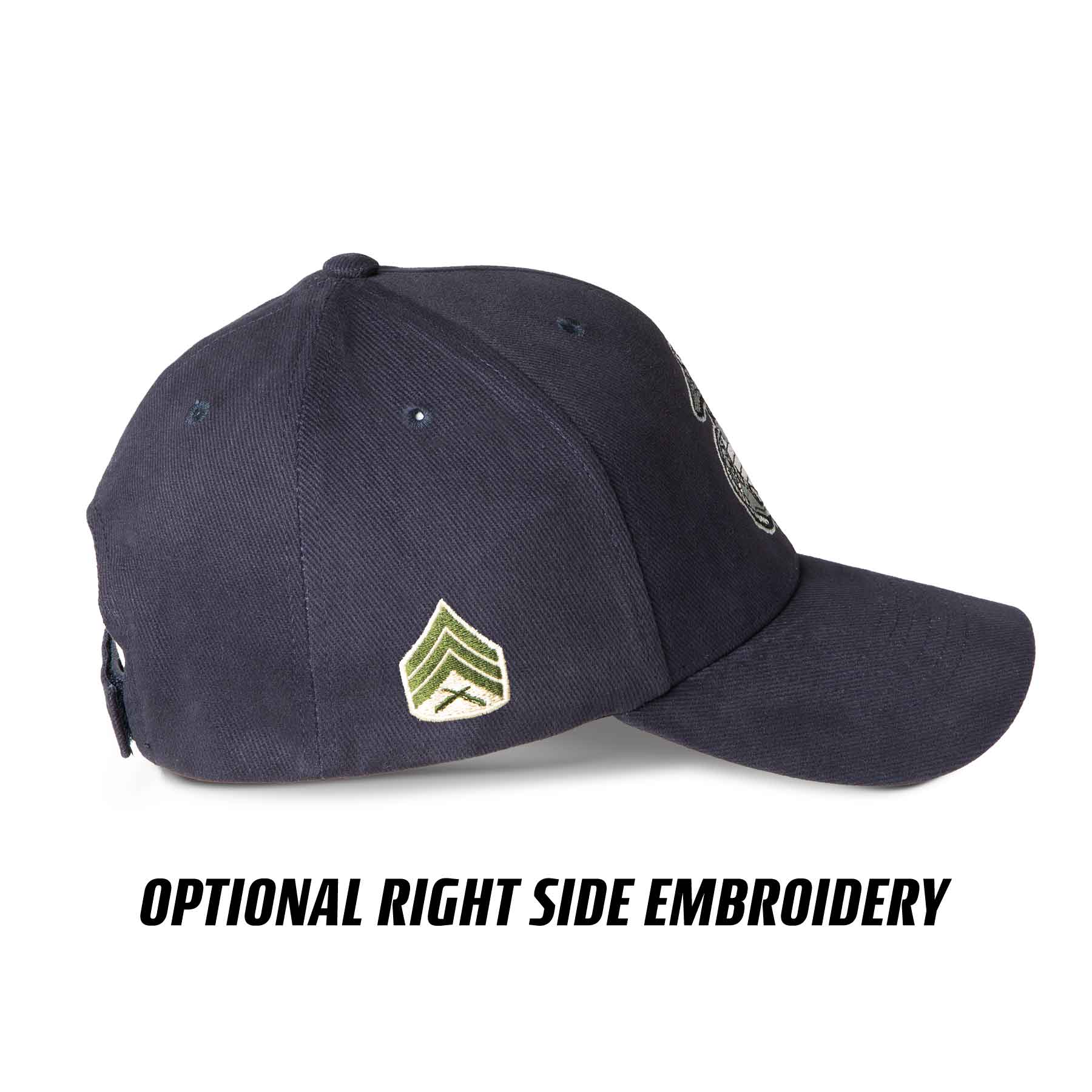 USMC Veteran Choose Your Rank Hat - Navy - Image 5