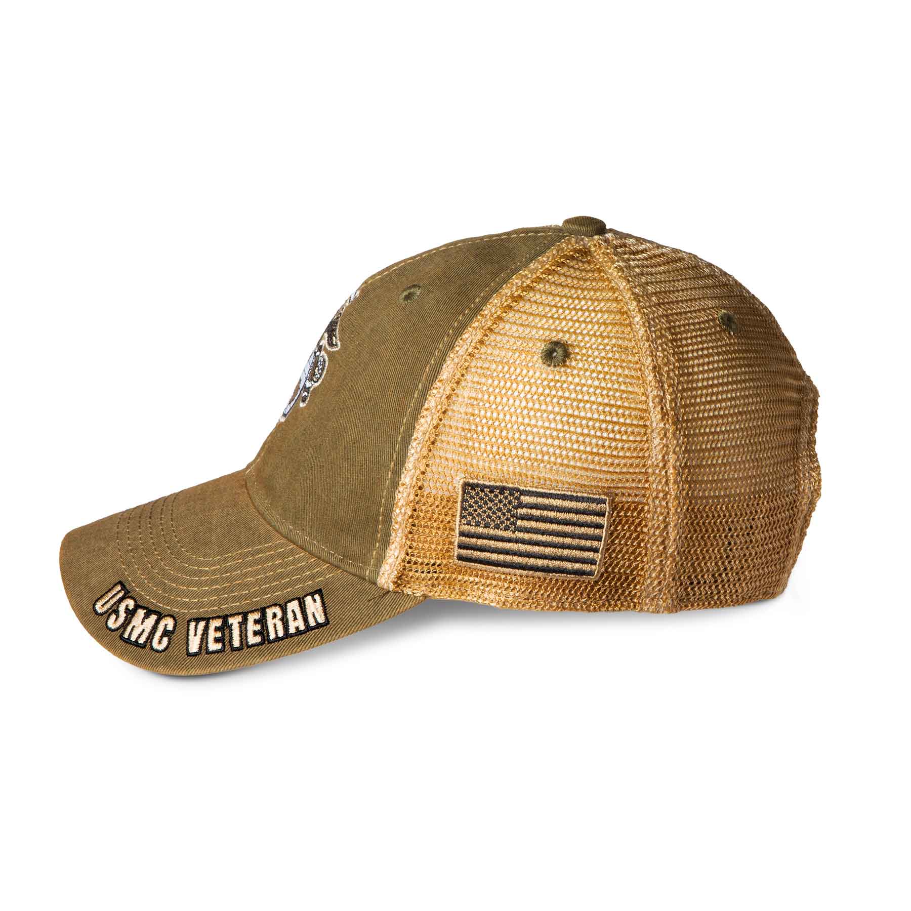 USMC Veteran EGA Mesh Back Hat- OD Green - Image 5
