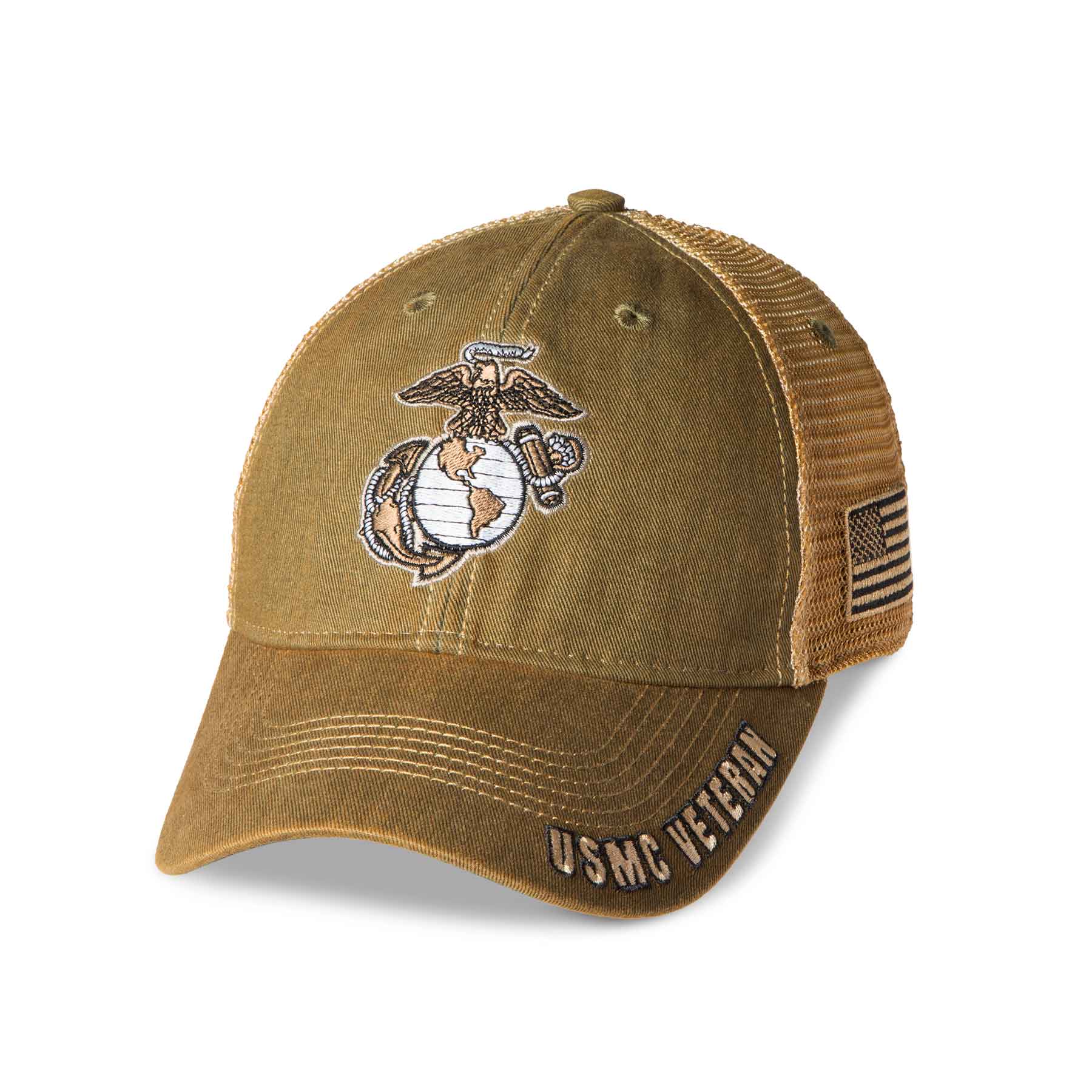 USMC Veteran EGA Mesh Back Hat- OD Green - Image 6