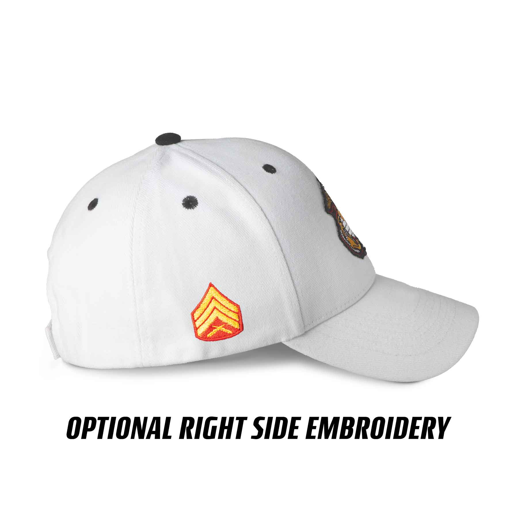 USMC Veteran Choose Your Rank Hat - White - Image 9