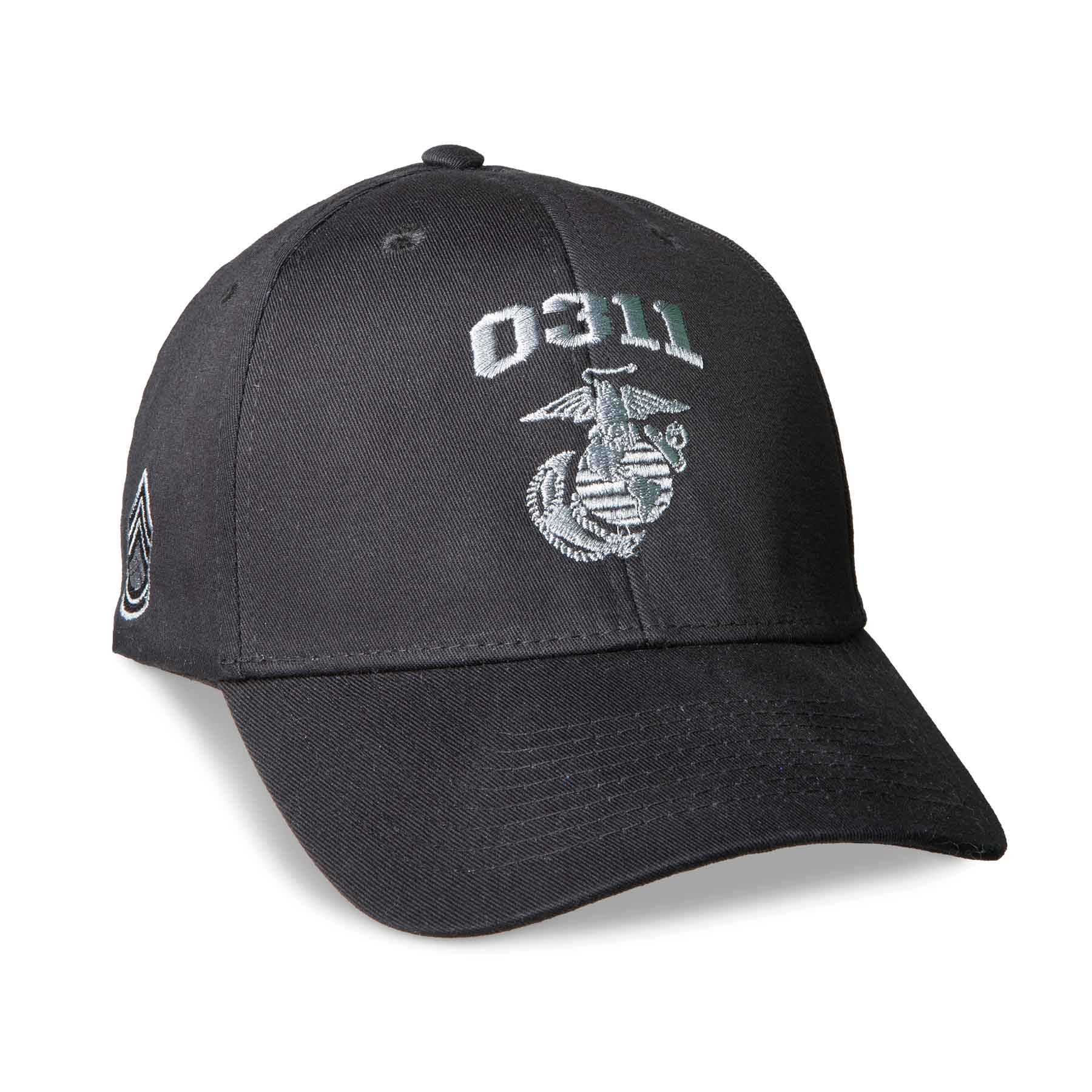 Marine Corps MOS Embroidered Cover - Black with Gray - Image 5
