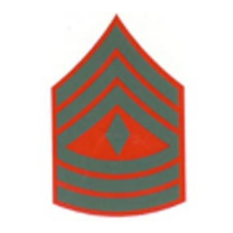 First Sergeant Red and Green Rank Insignia Decal