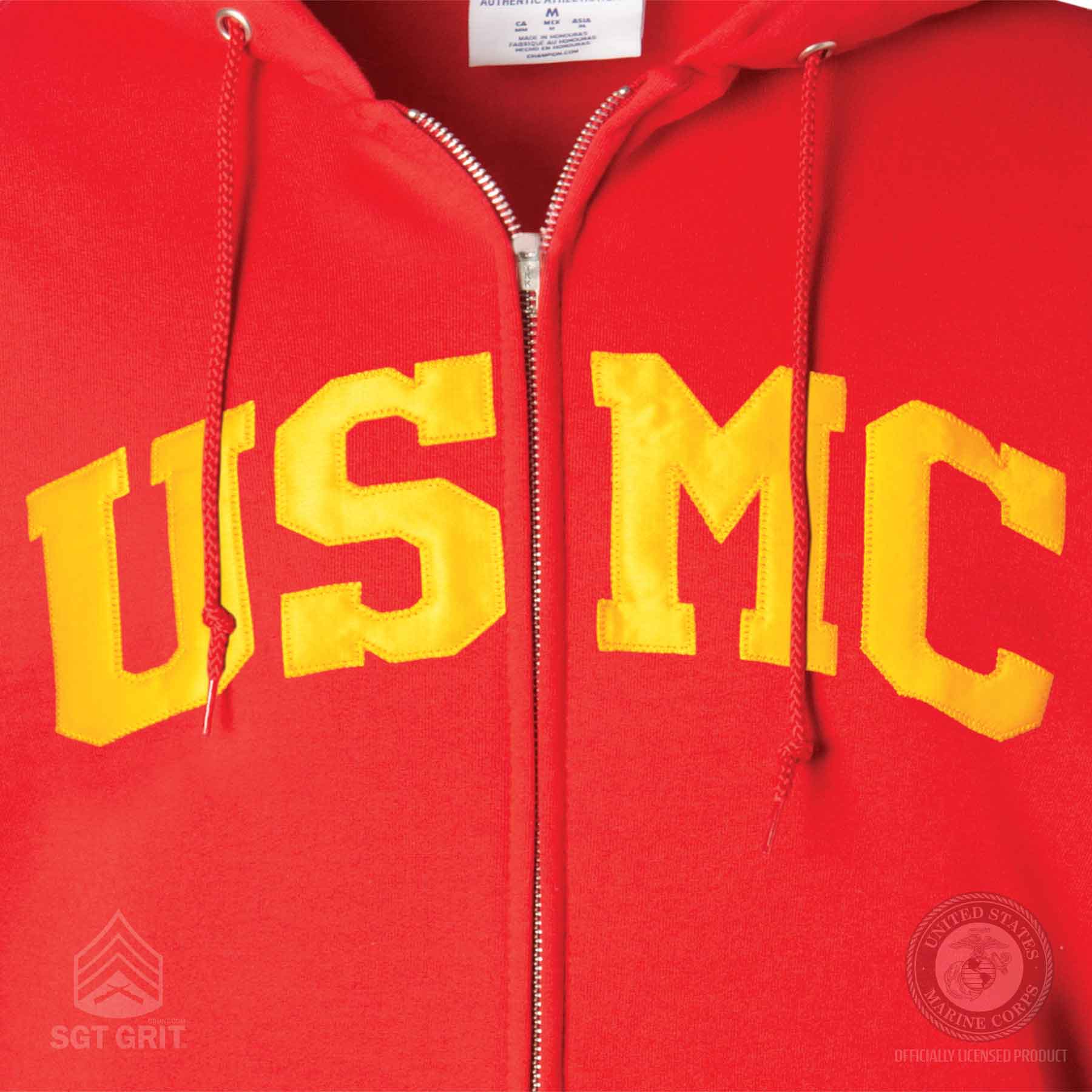 Champion Full Zip USMC Hoodie - Image 4