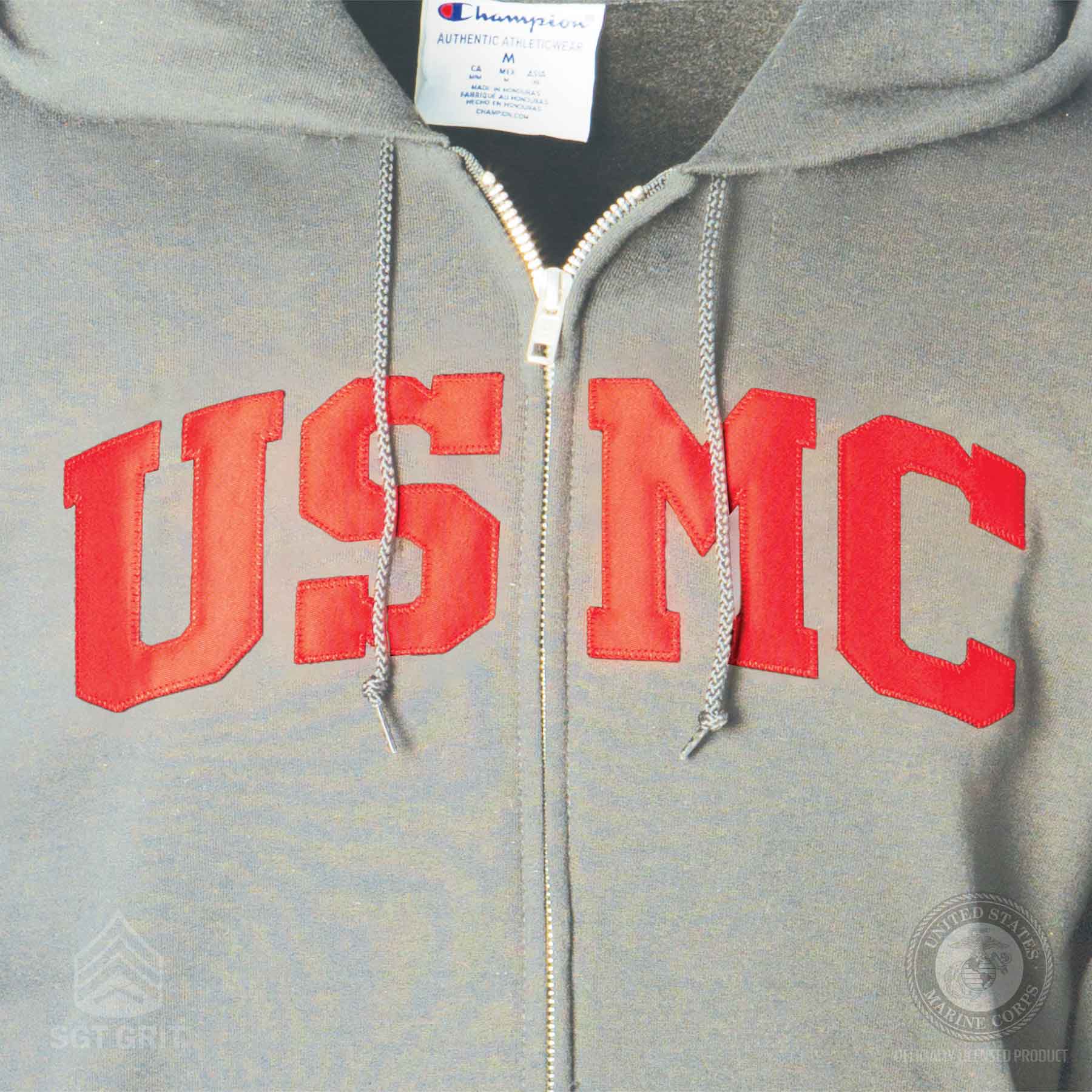 Champion Full Zip USMC Hoodie - Image 5