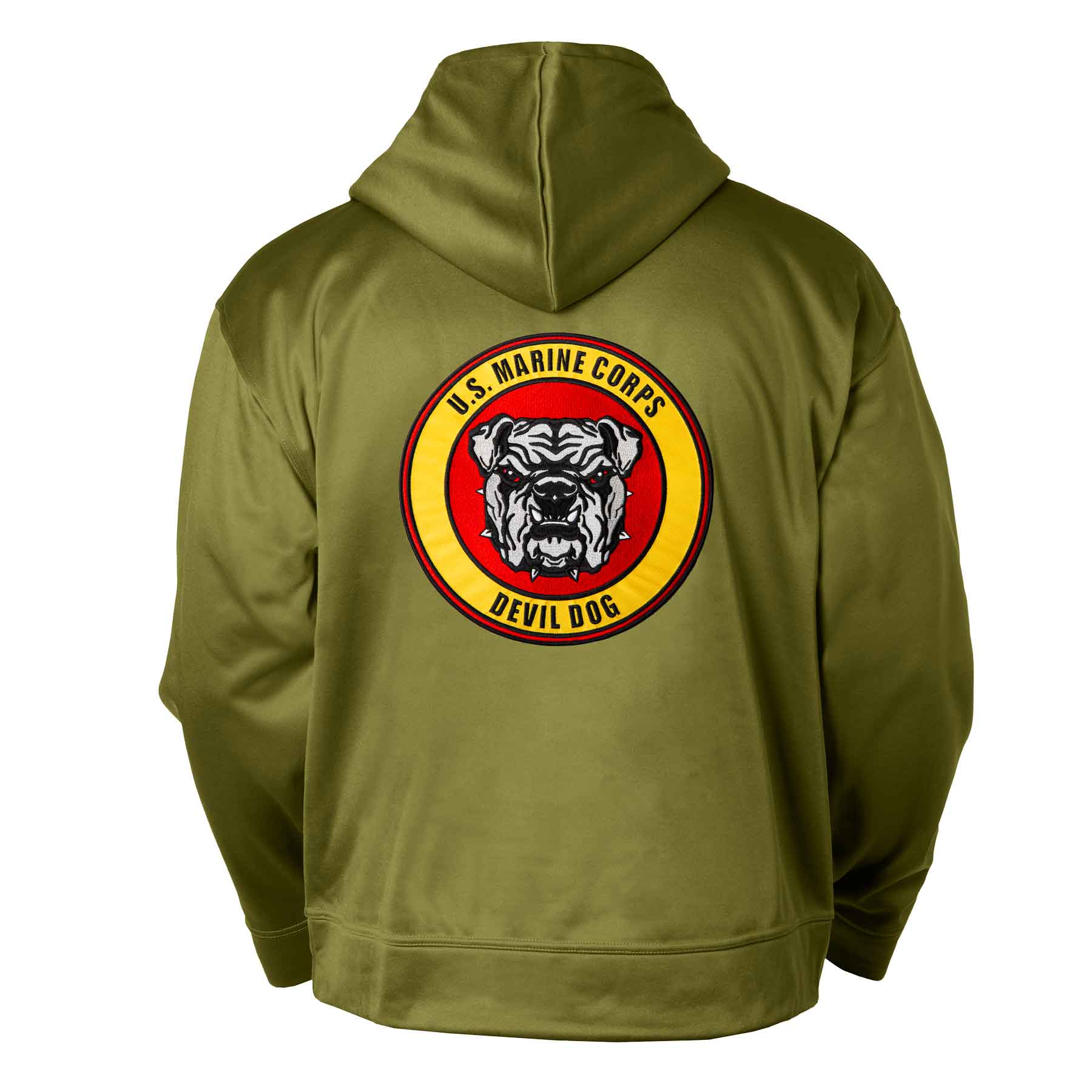 USMC Half Zip Hoodie- OD green - Image 2