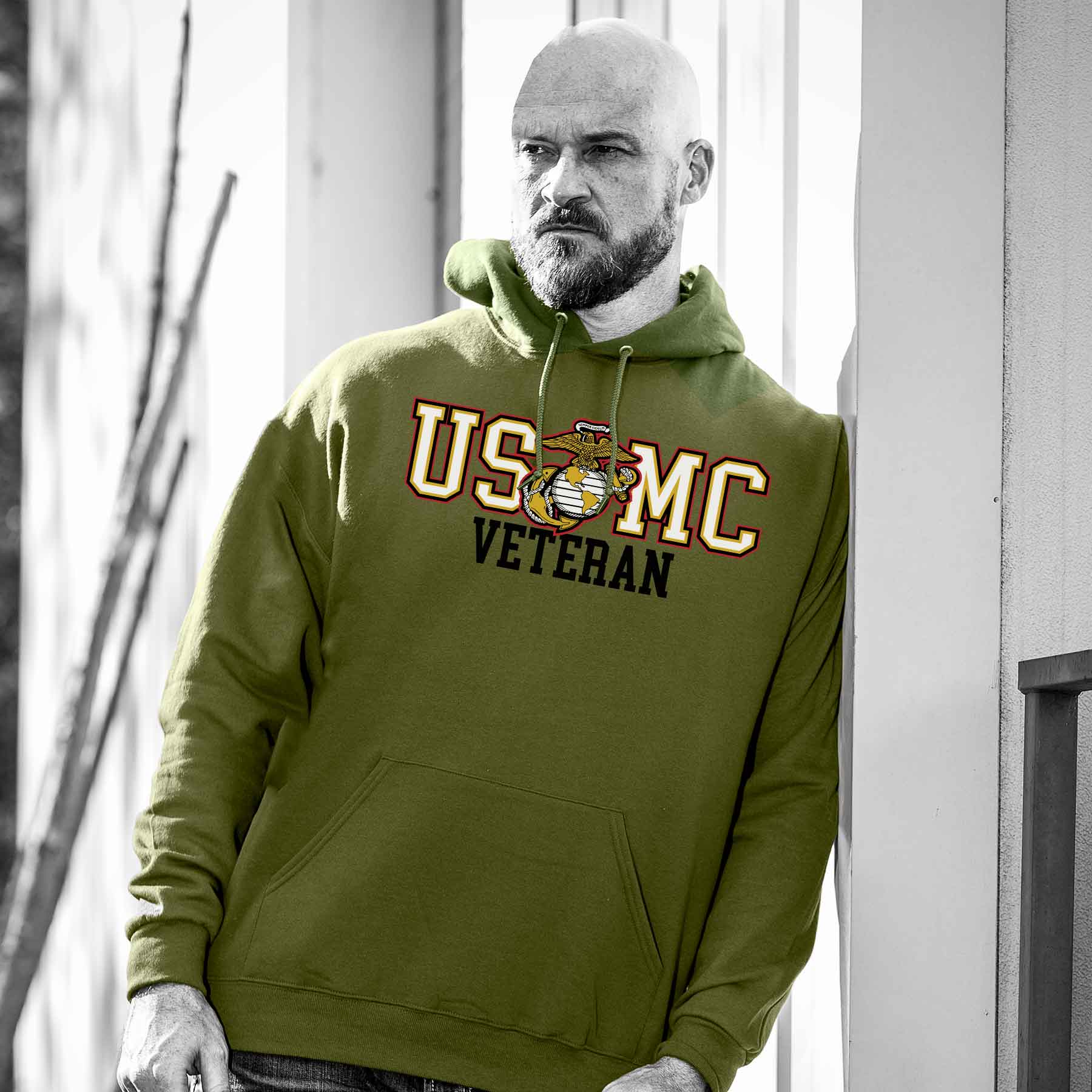 Bold USMC Veteran Hoodie - Image 4