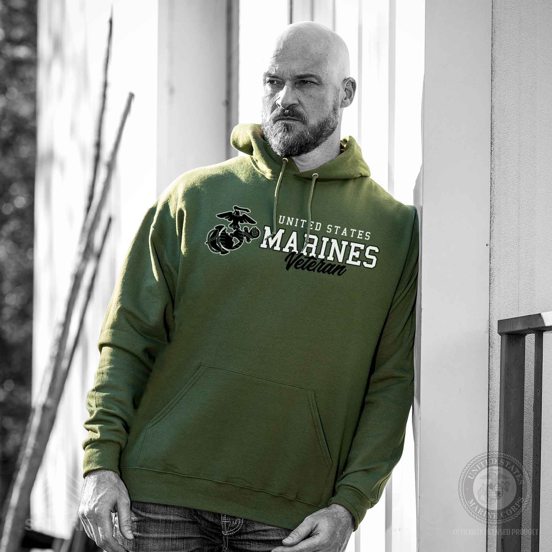 USMC Veteran Script Hoodie - Image 8