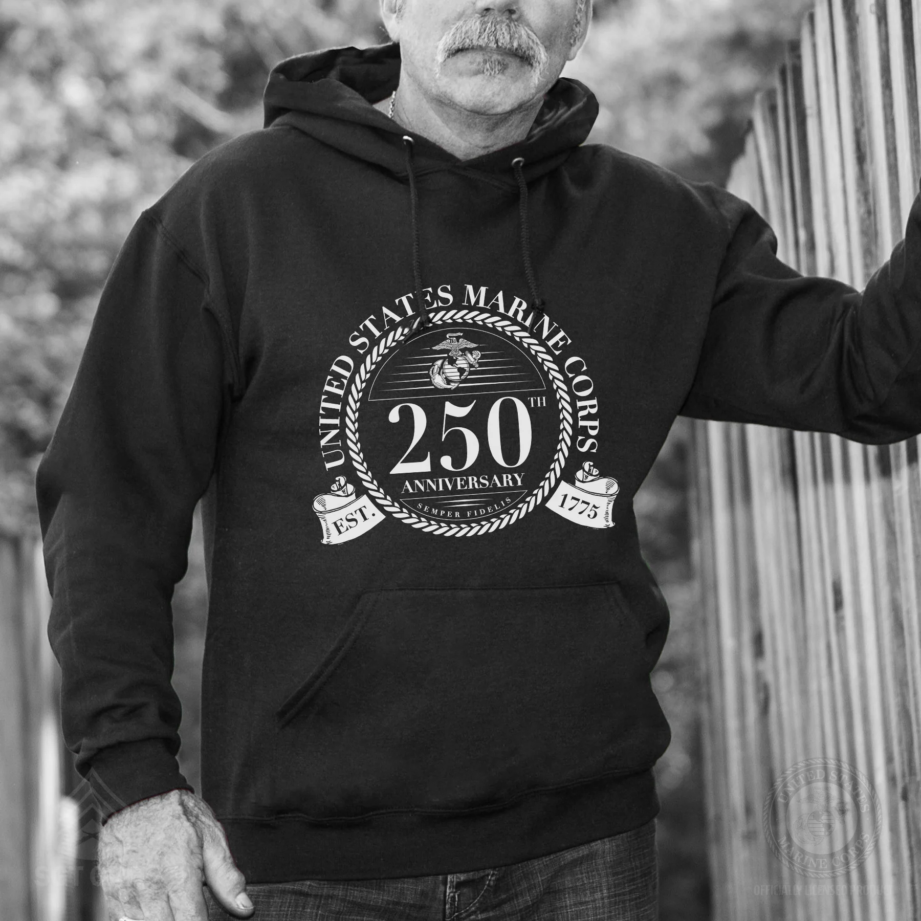 USMC 250th Anniversary Formal Hoodie - Image 2