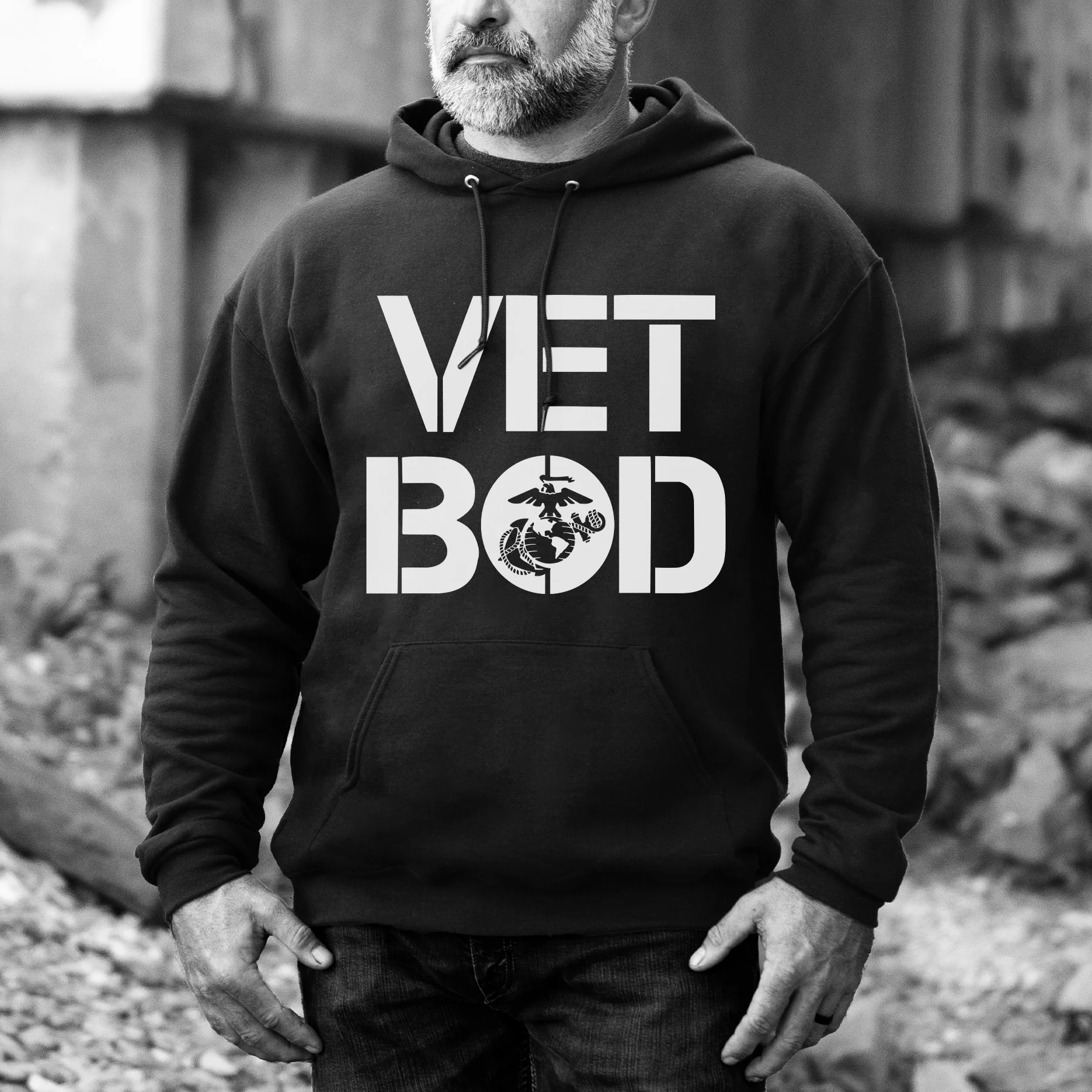 Vet Bod Hoodie- Black - Image 2