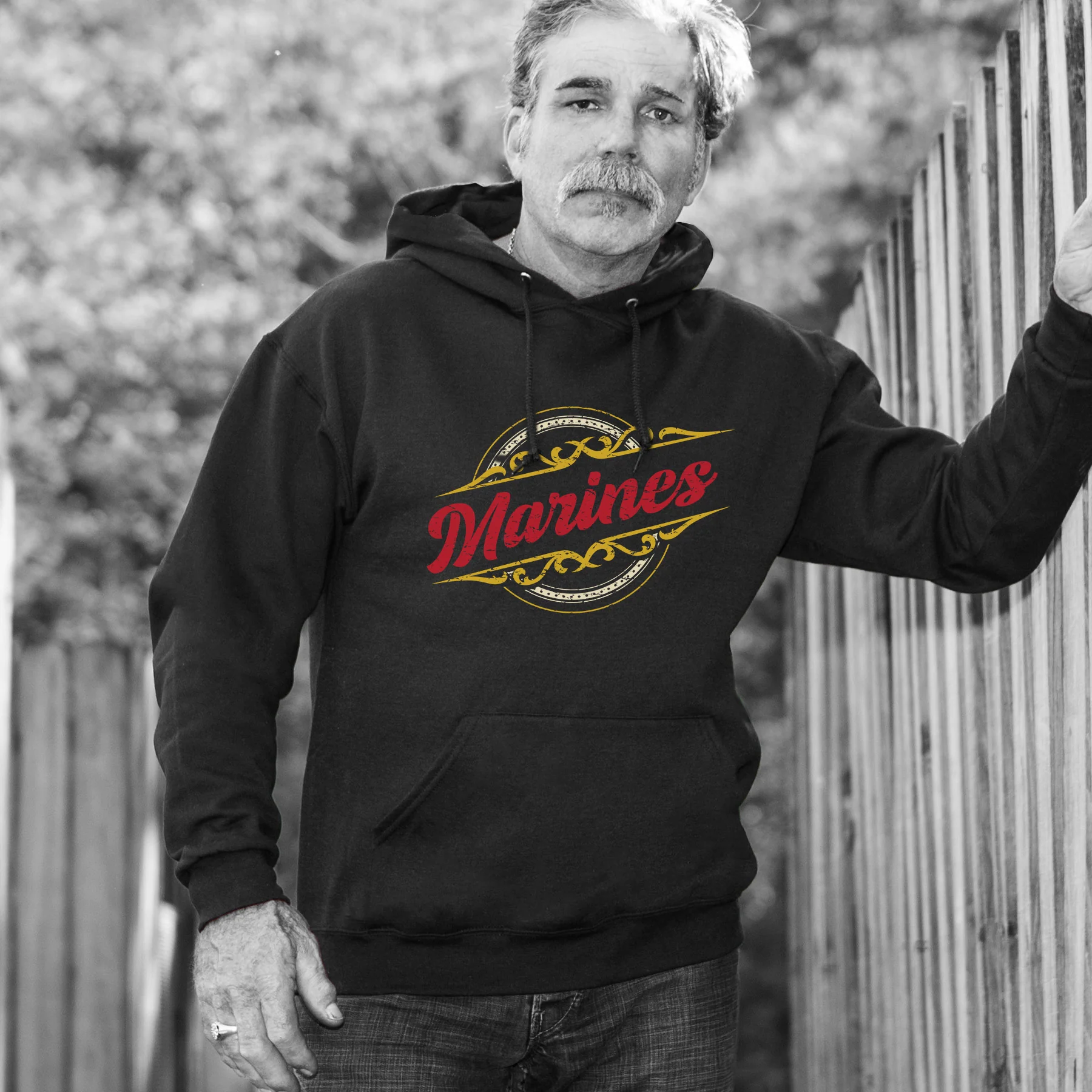 Classy Vintage Marines Hoodie - Image 2