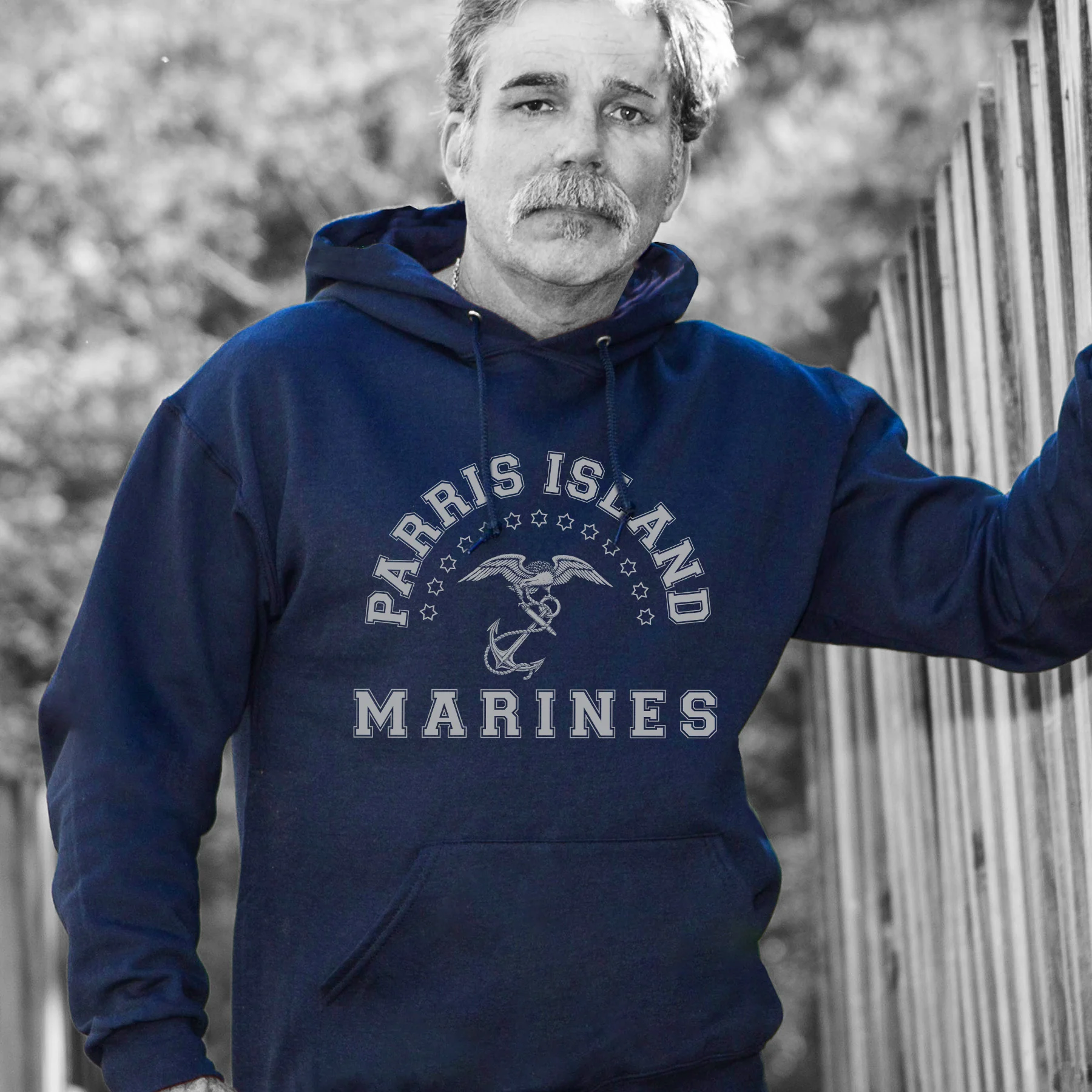 MCRD Vintage Eagle & Anchor Hoodie - Image 9