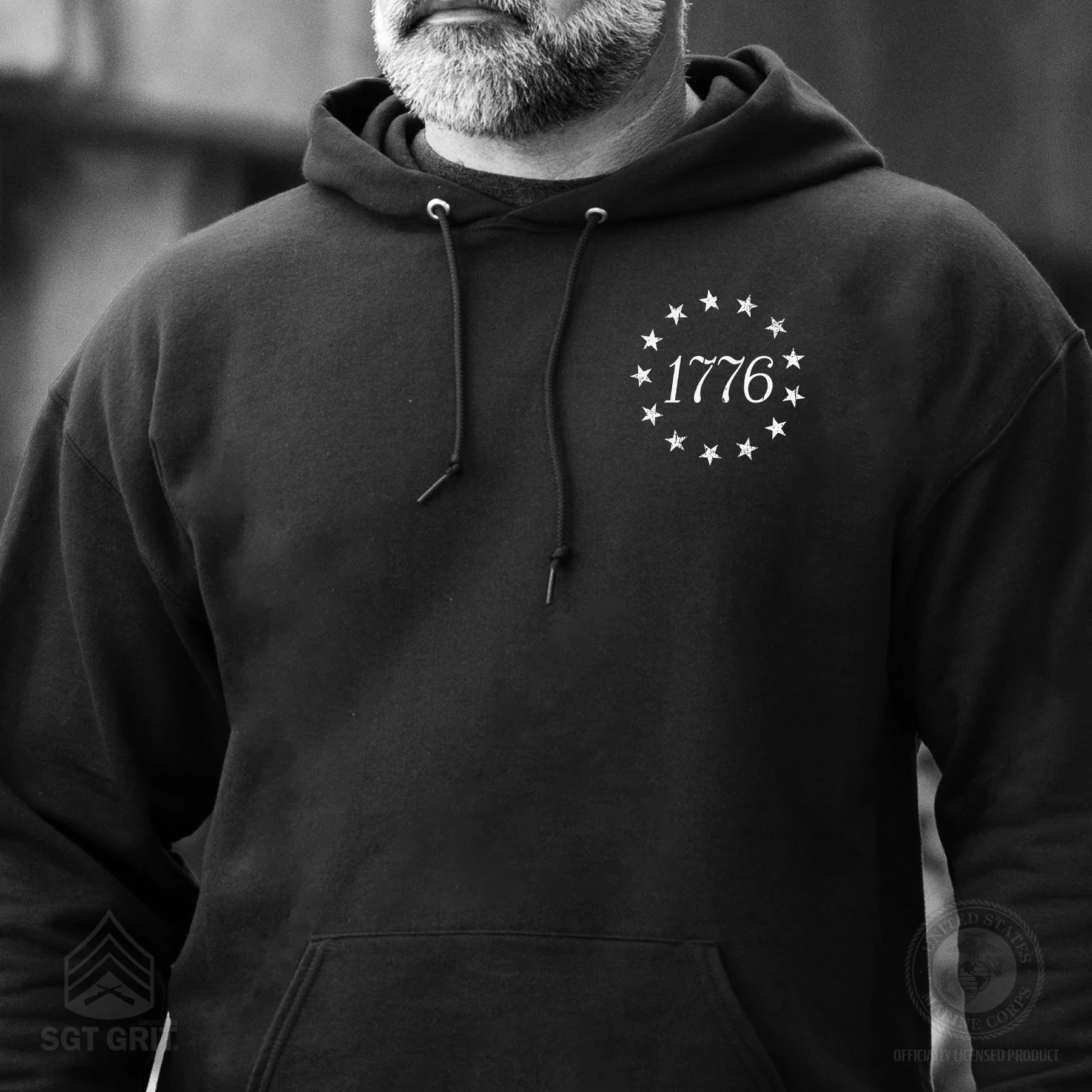 1776 Betsy Ross Flag Hoodie - Back Design - Image 18