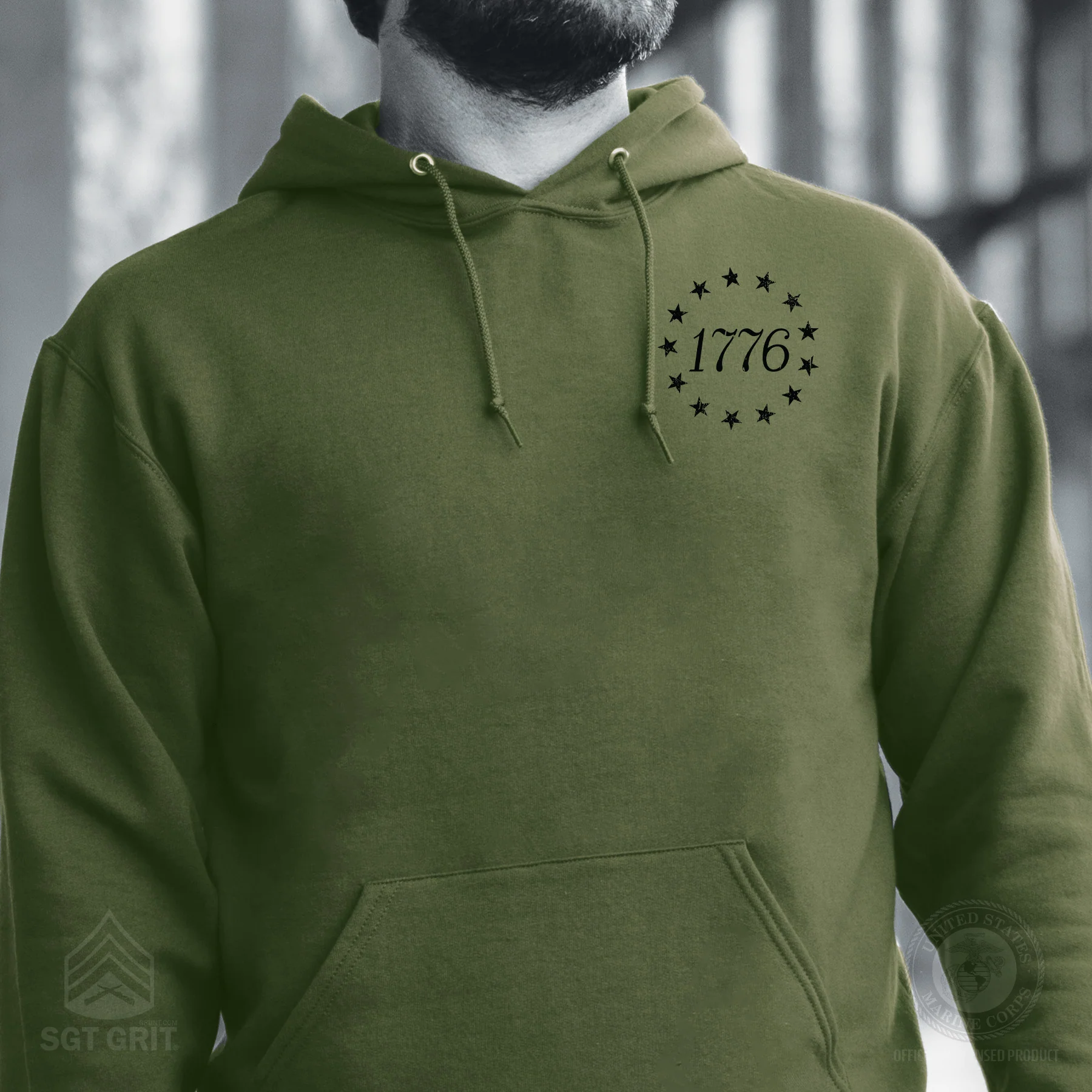 1776 Betsy Ross Flag Hoodie - Back Design - Image 23