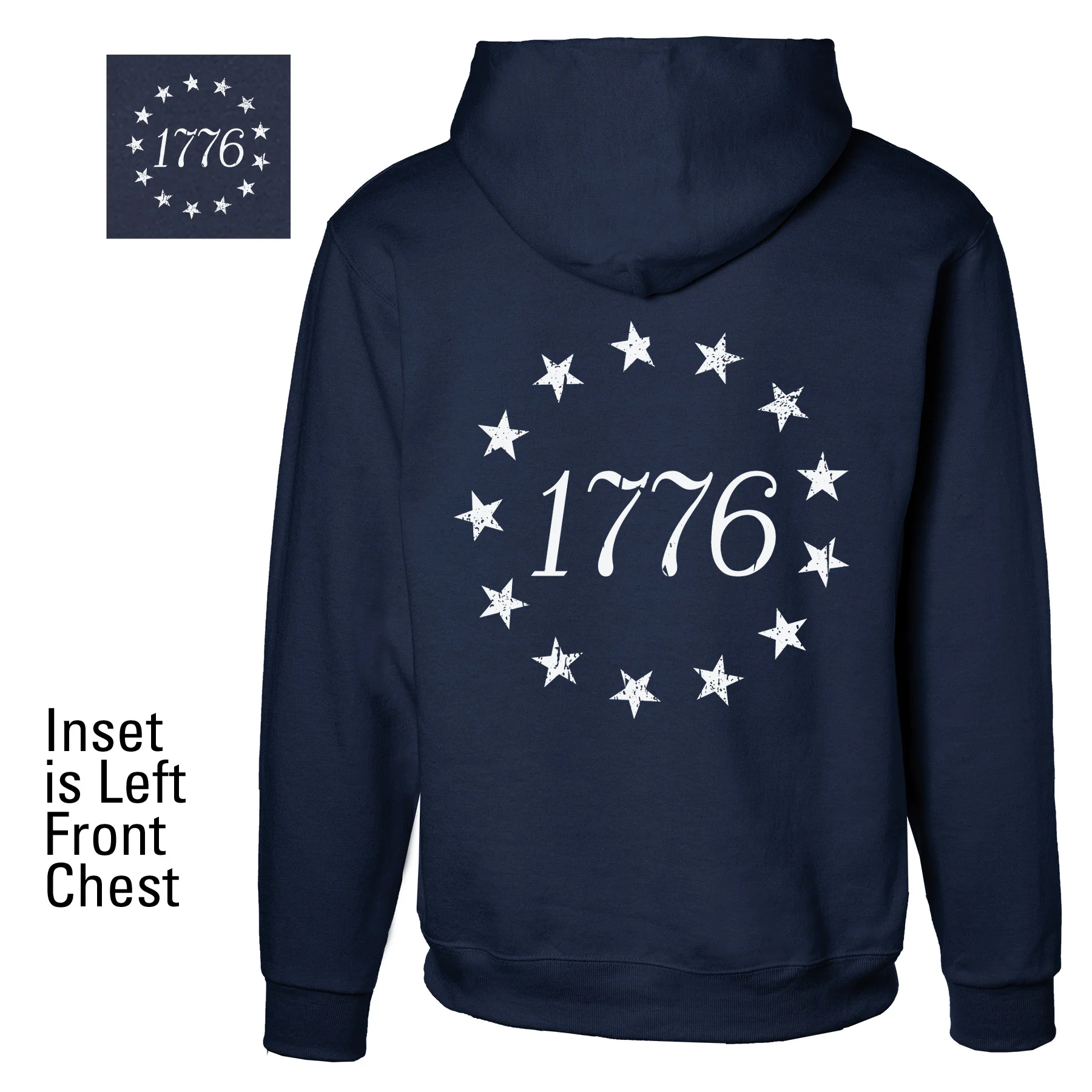 1776 Betsy Ross Flag Hoodie - Back Design - Image 6