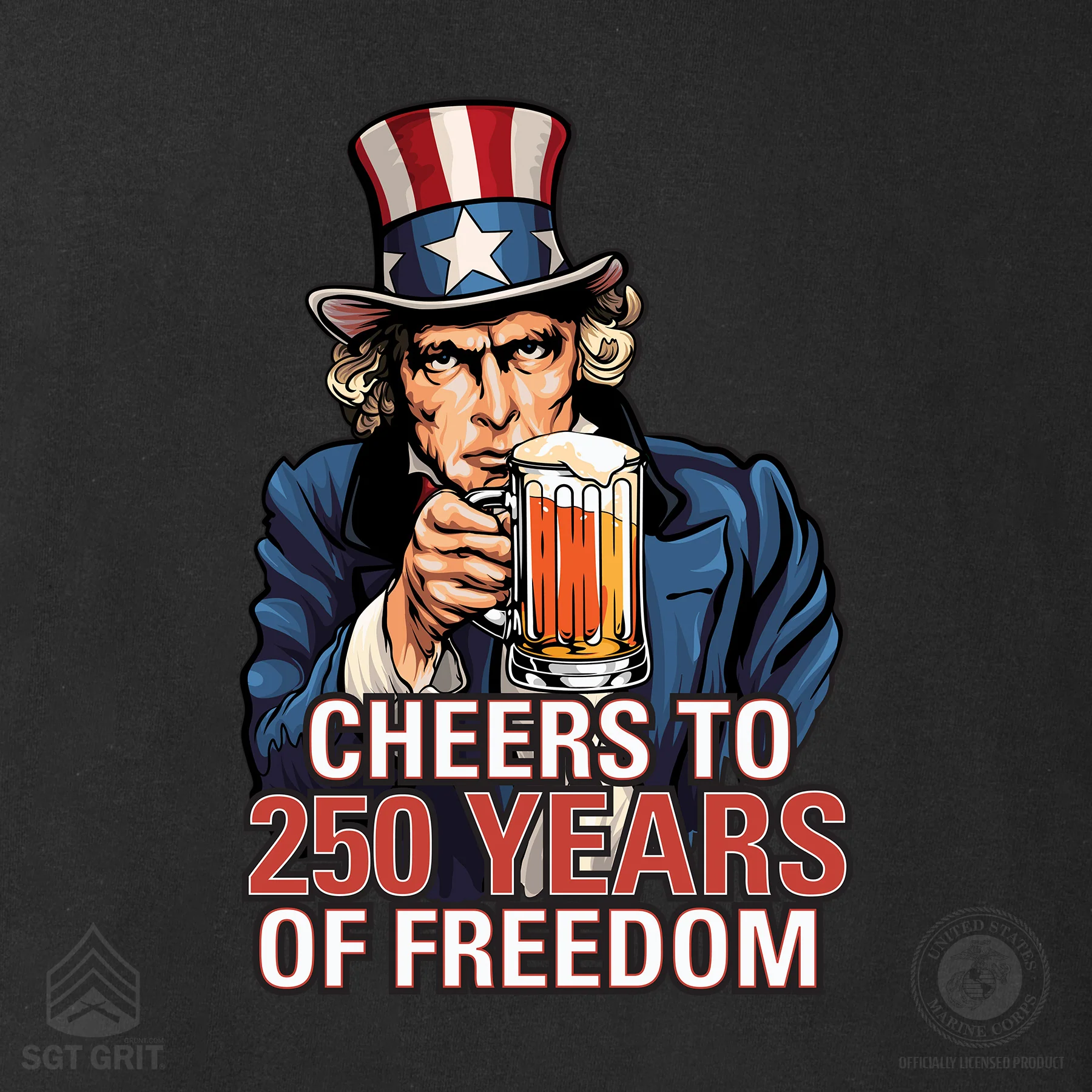 Cheers to 250 Years of Freedom Hoodie - Back Design - Image 14