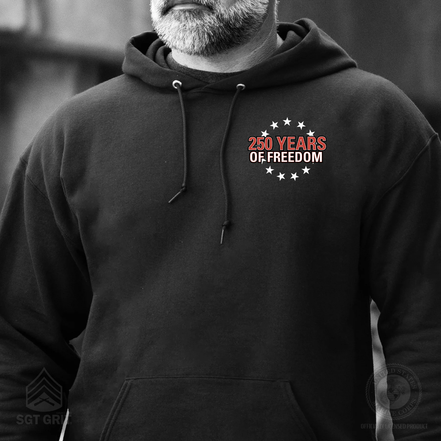 Cheers to 250 Years of Freedom Hoodie - Back Design - Image 5