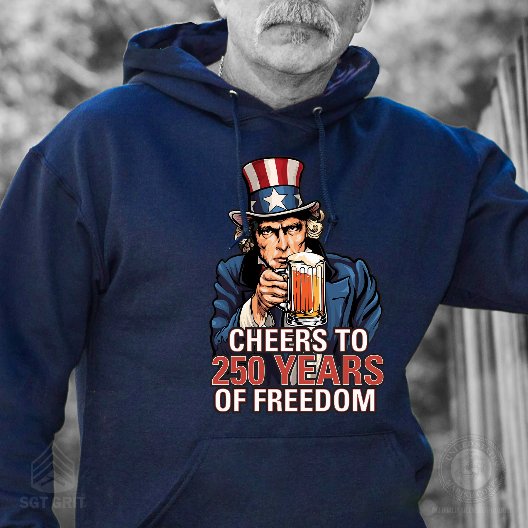 Cheers to 250 Years of Freedom Hoodie - Image 2