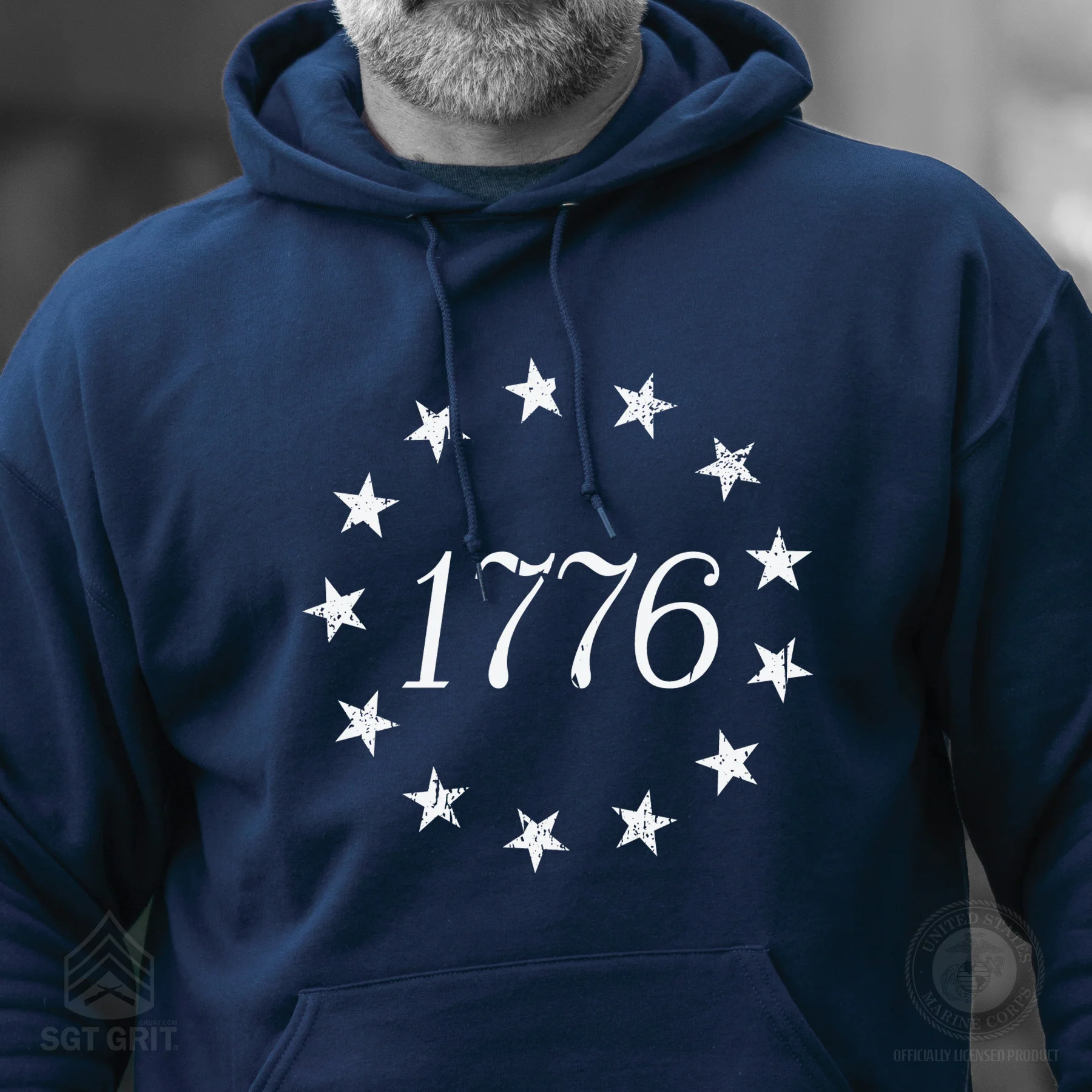 1776 Betsy Ross Flag Hoodie - Image 2