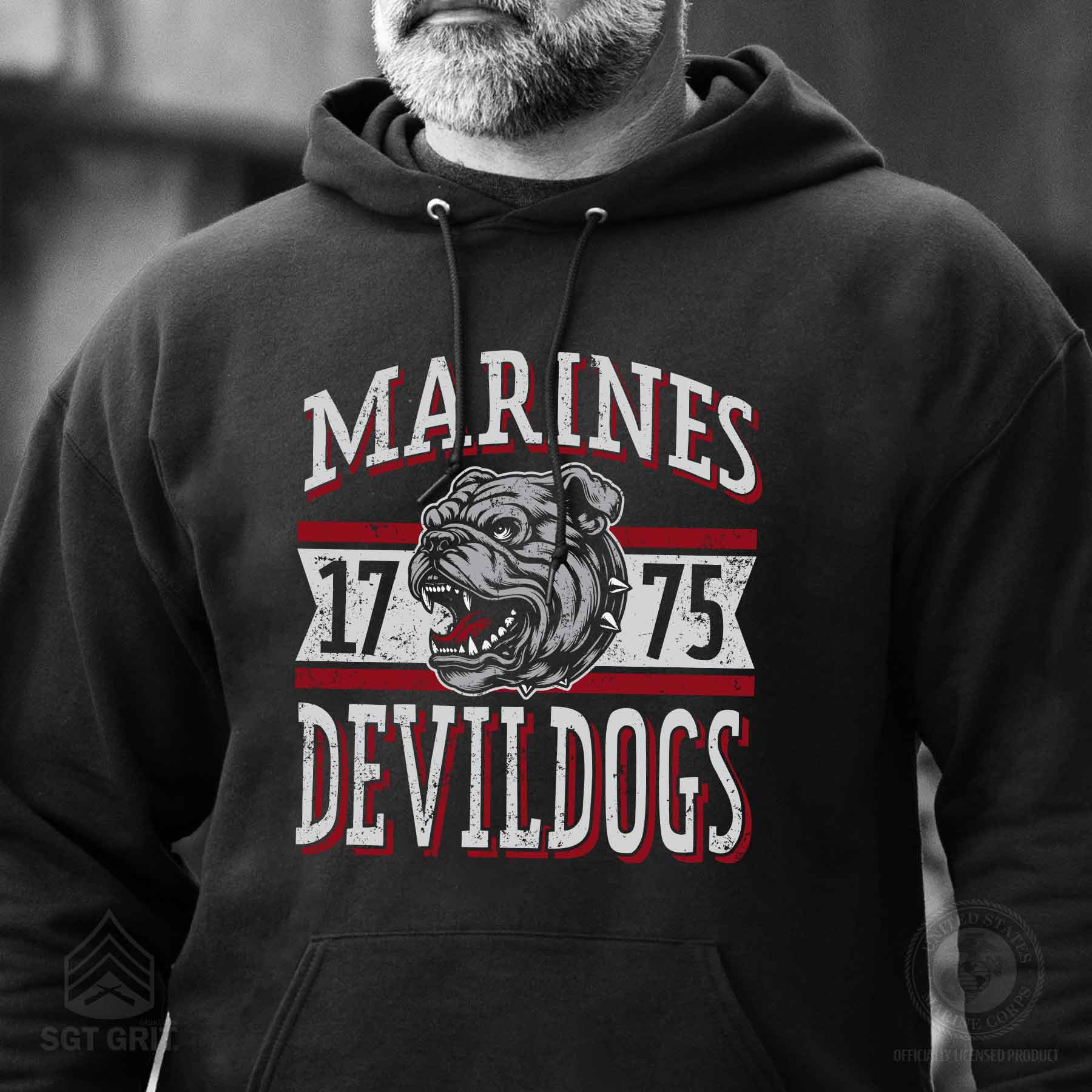 Marine Corps Devil Dogs Hoodie - Image 2