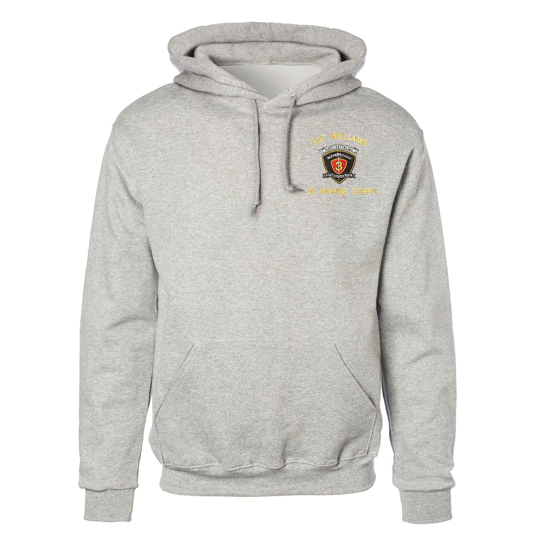 1st Battalion 3rd Marines Embroidered Hoodie - Image 2