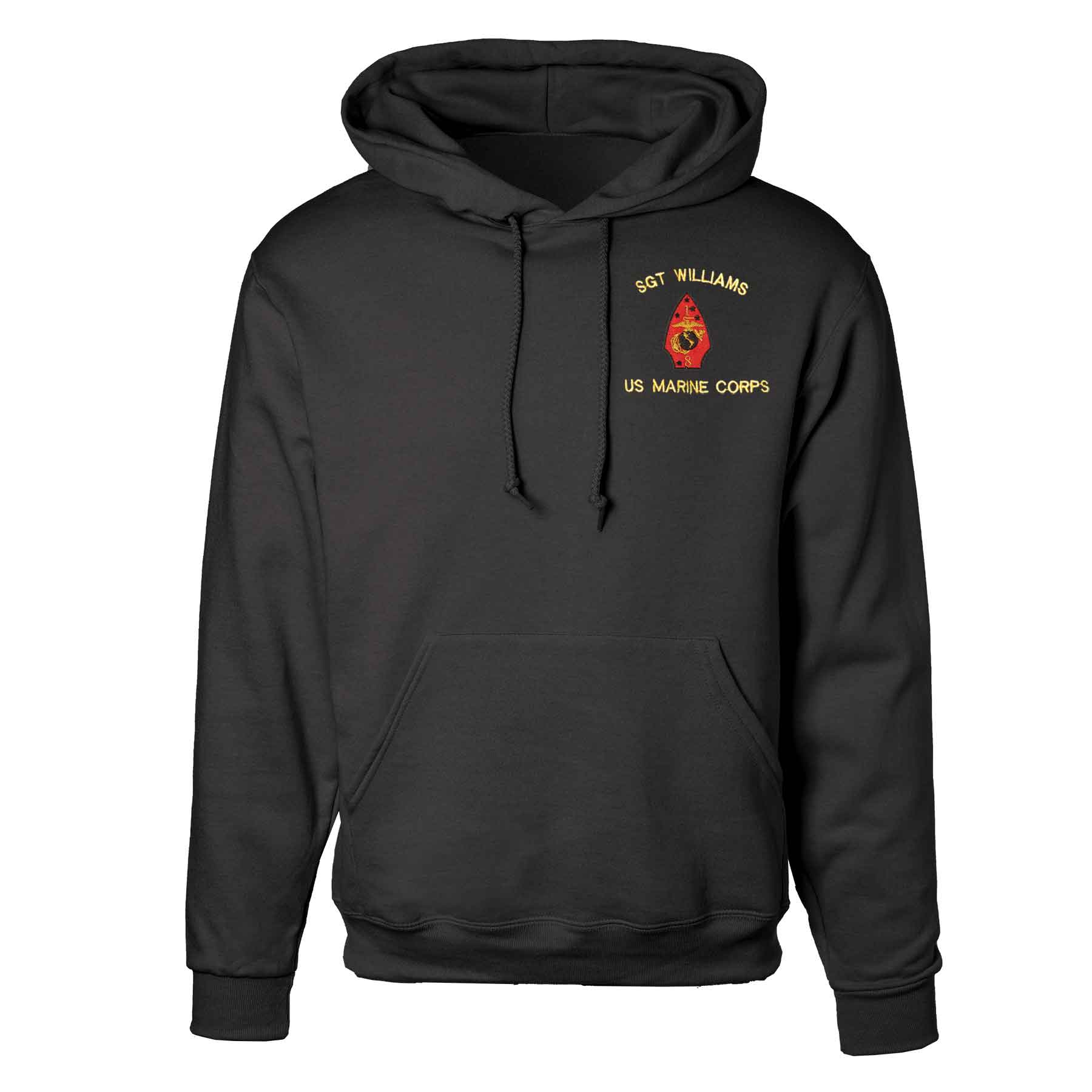 1st Battalion 8th Marines Embroidered Hoodie