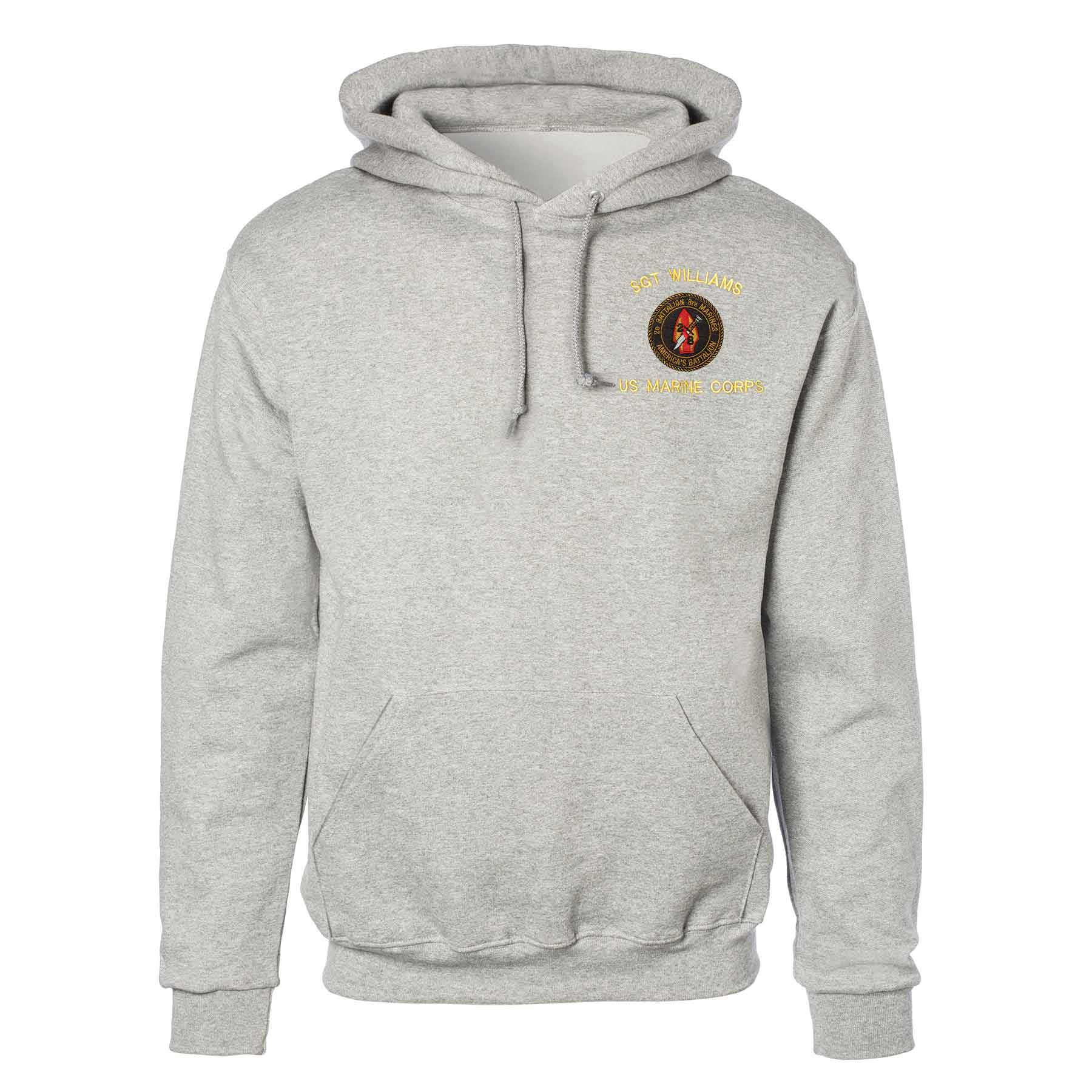 2nd Battalion 8th Marines Embroidered Hoodie - Image 2