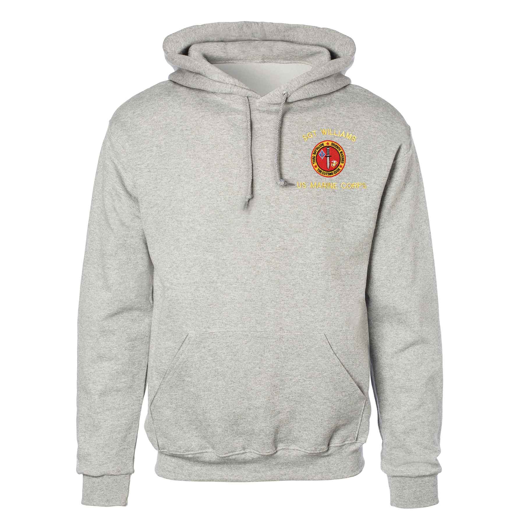 3rd Battalion 7th Marines Embroidered Hoodie - Image 2