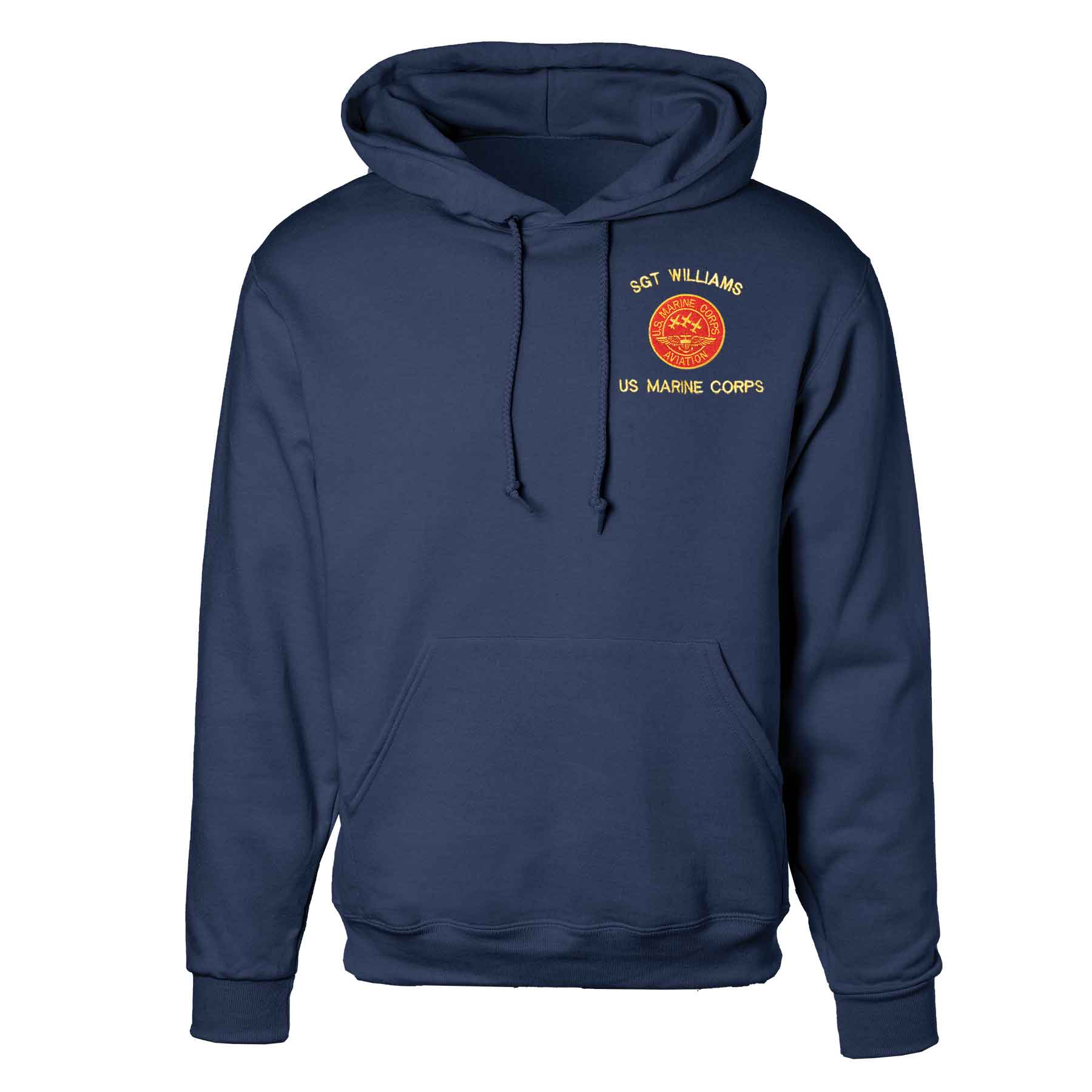 Red Marine Corps Aviation Embroidered Hoodie - Image 3