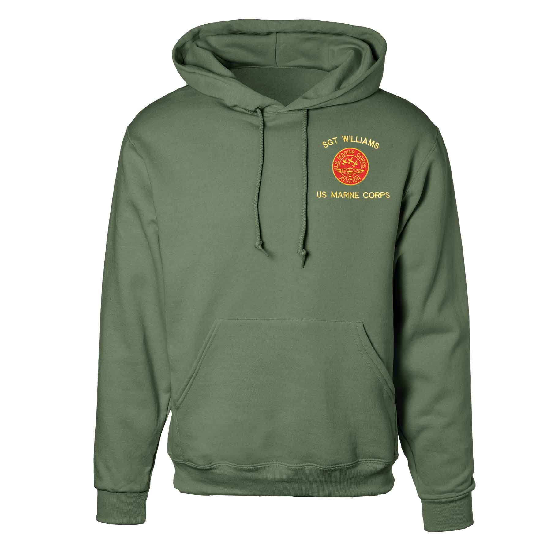 Red Marine Corps Aviation Embroidered Hoodie - Image 4