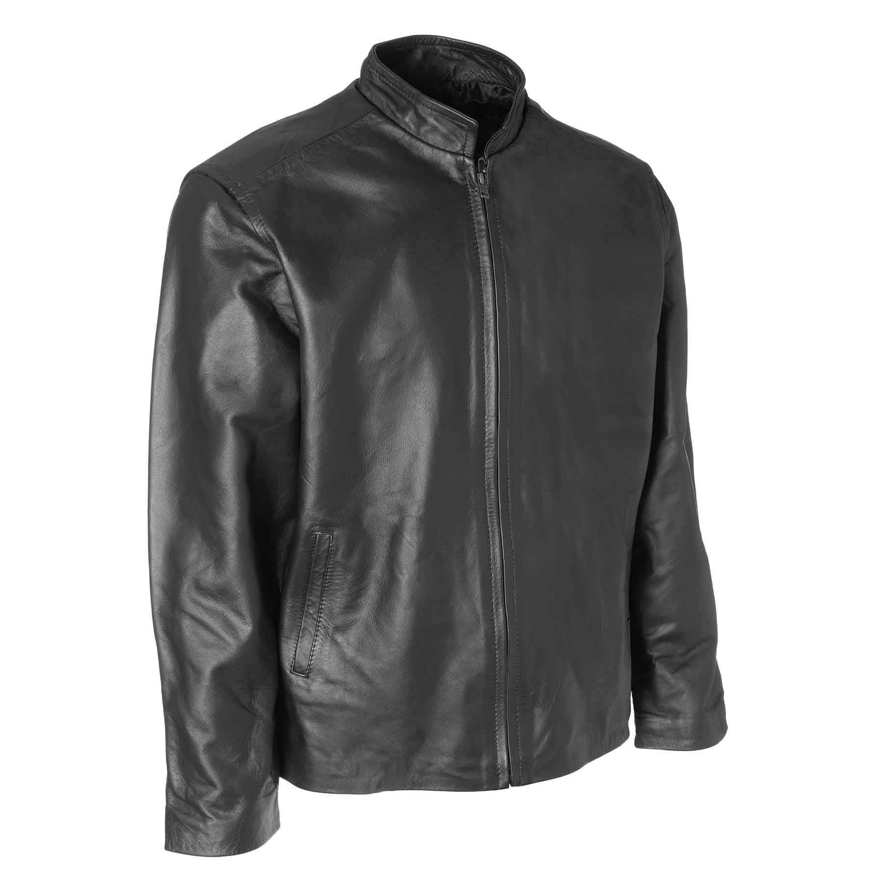 Black Leather Embossed Jacket - Image 8