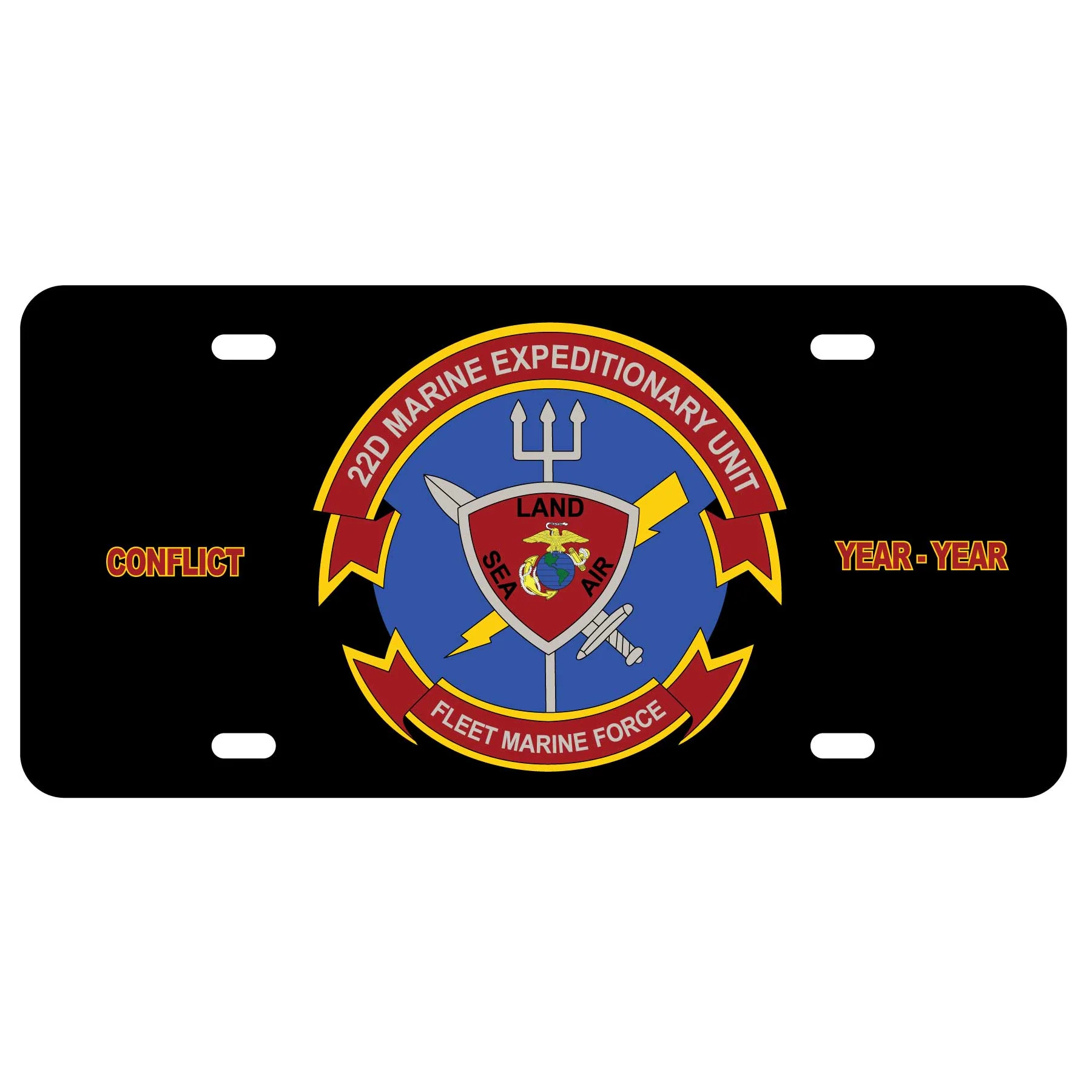 22nd MEU Fleet Marine Force License Plate - Image 2