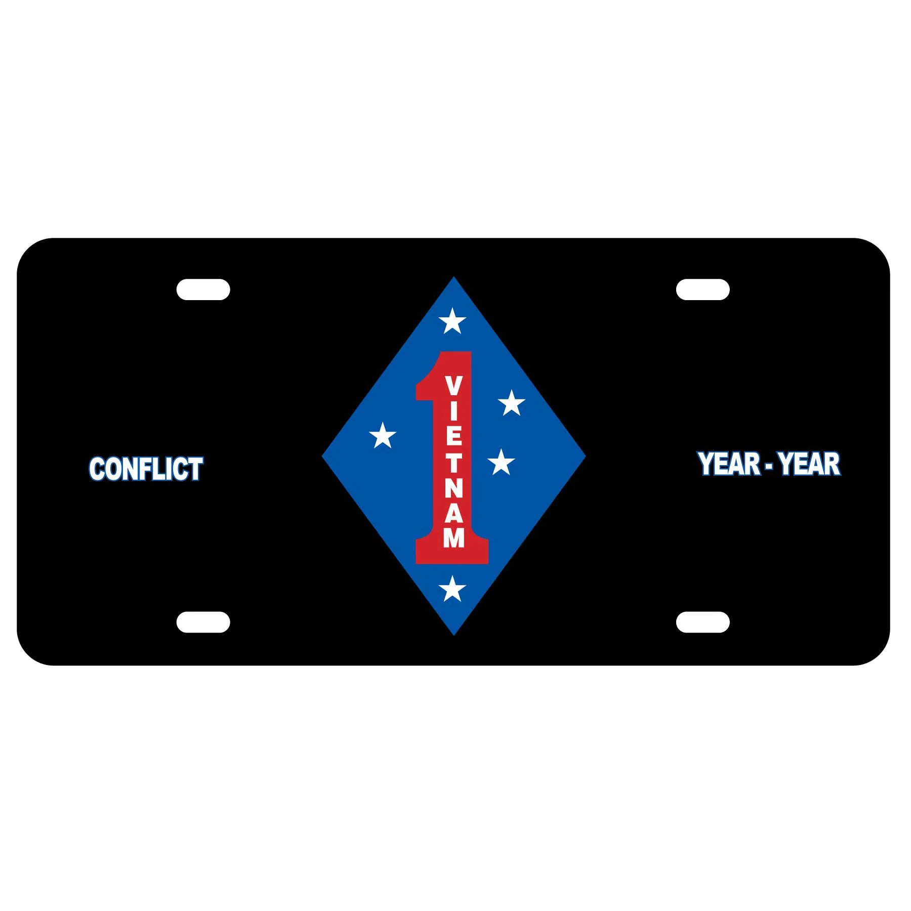 Vietnam 1st Marine Division License Plate - Image 2