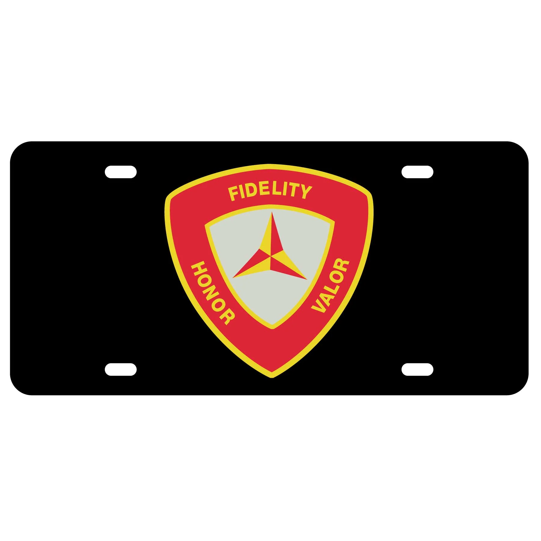3rd Marine Division License Plate- Red & White