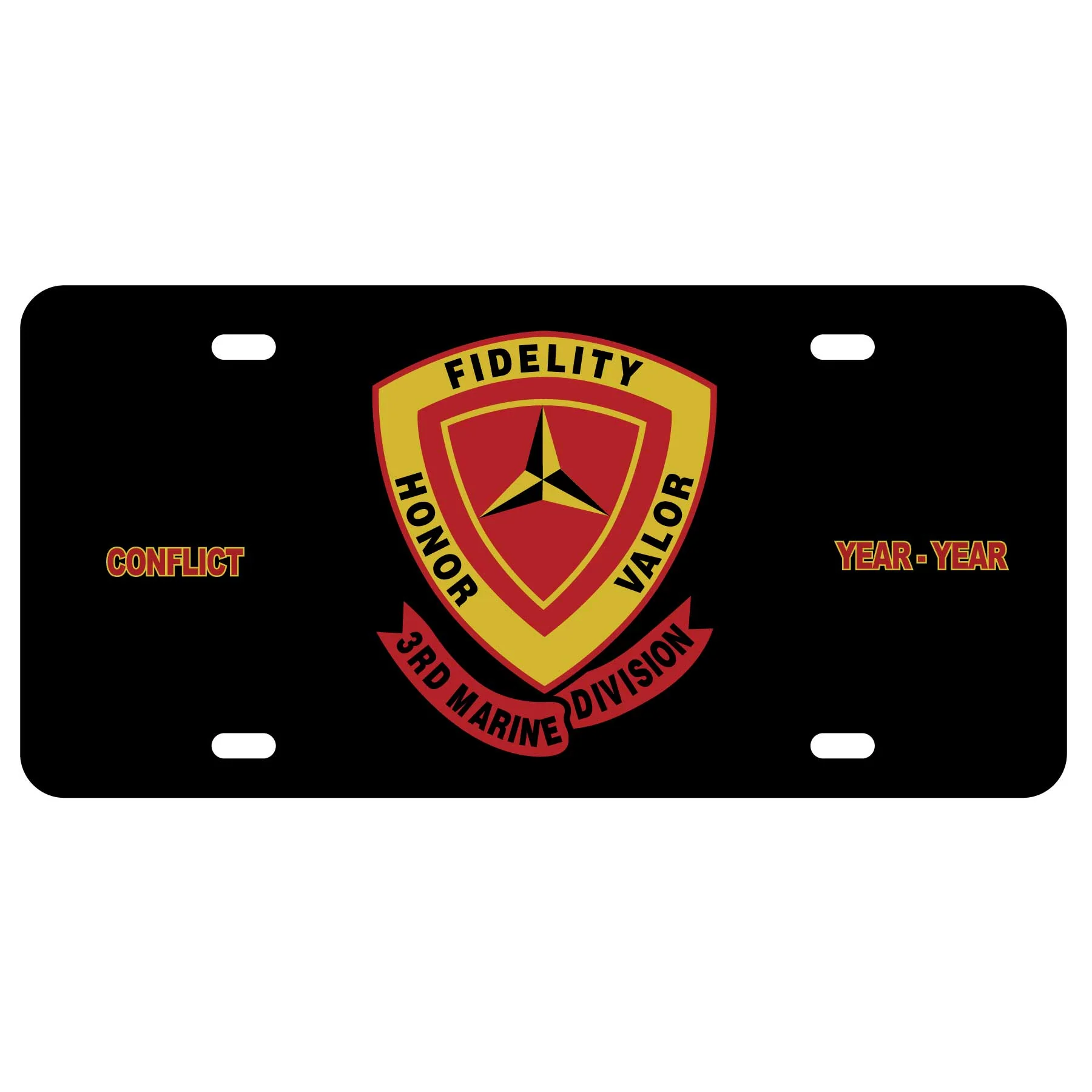 3rd Marine Division License Plate - Image 2