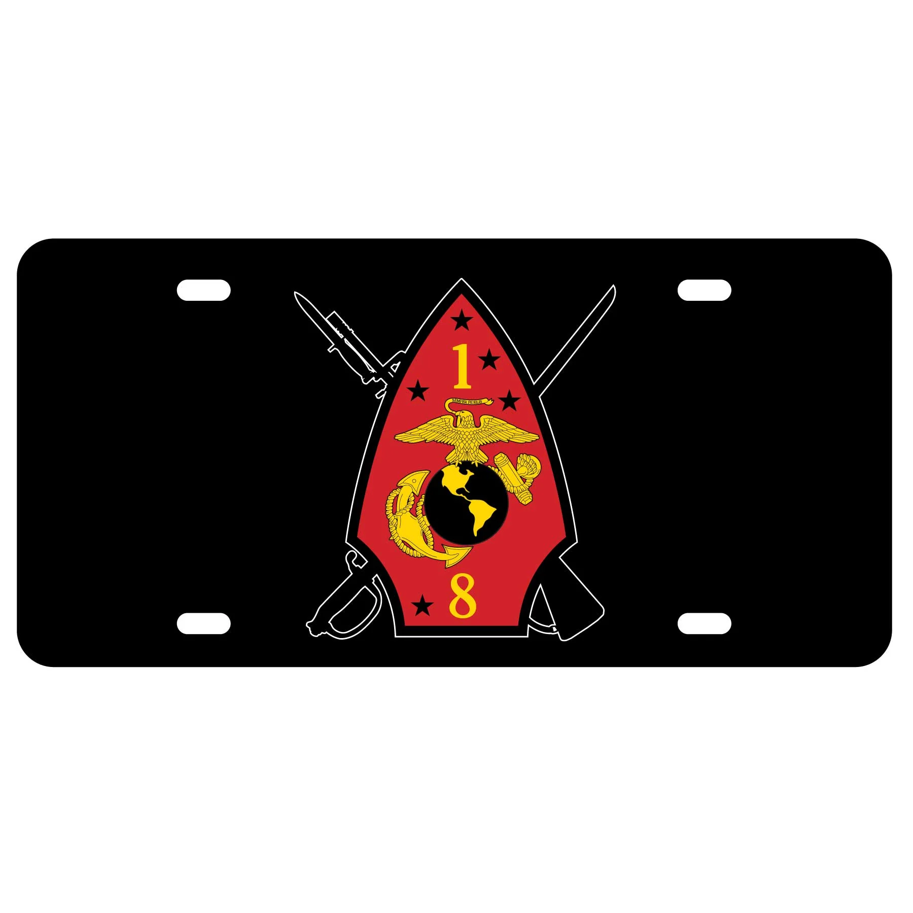 1st Battalion 8th Marines License Plate