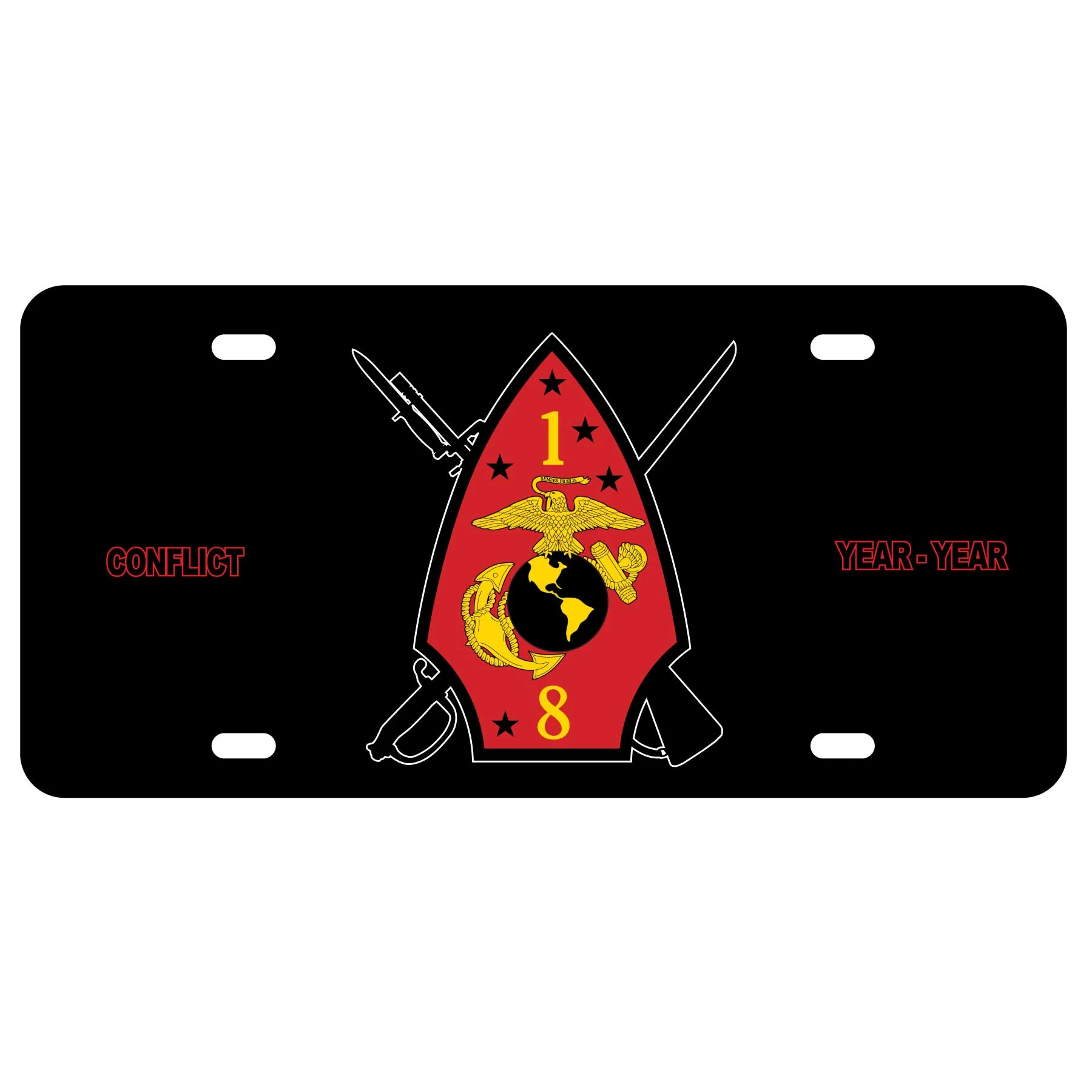 1st Battalion 8th Marines License Plate - Image 2