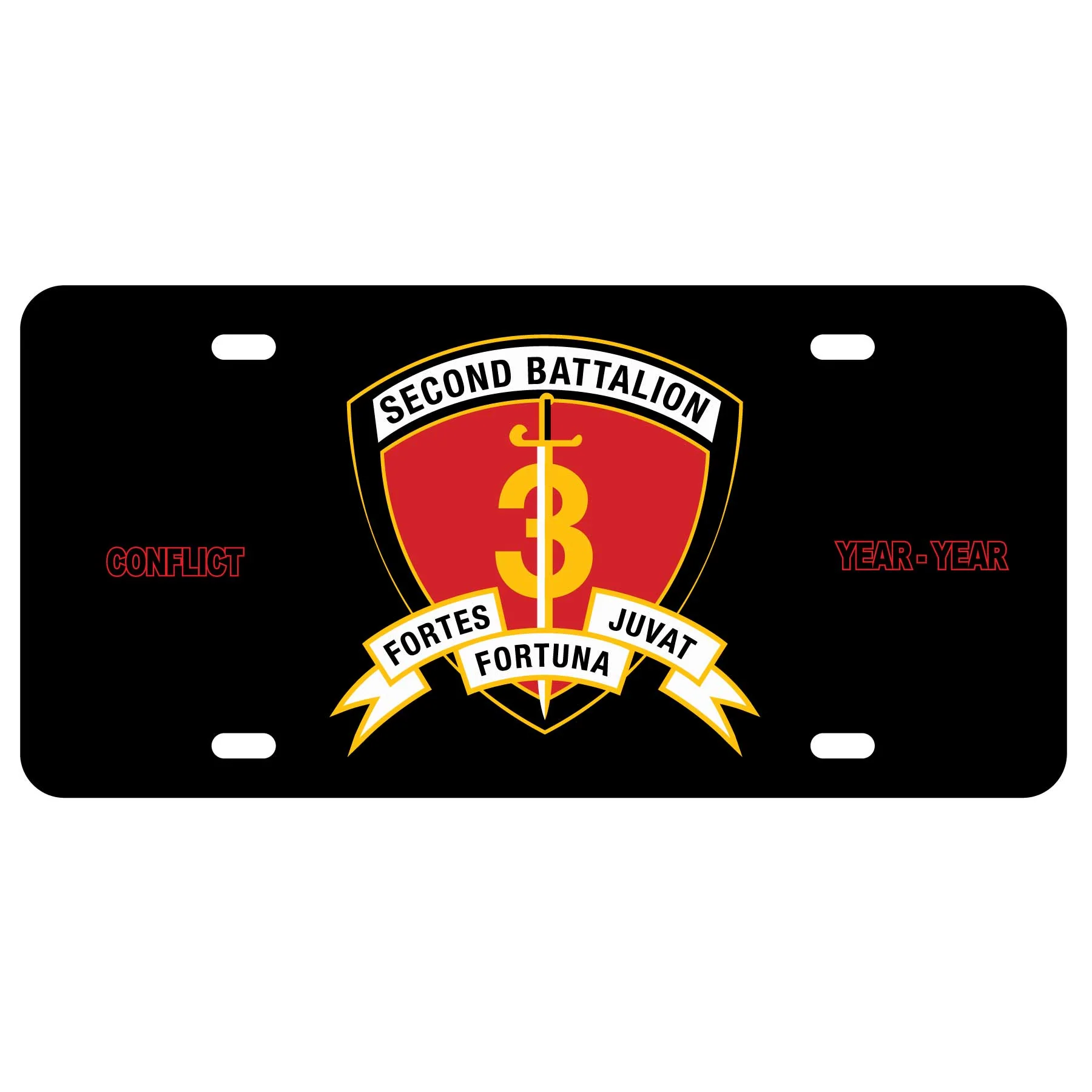 2nd Battalion 3rd Marines License Plate - Image 2