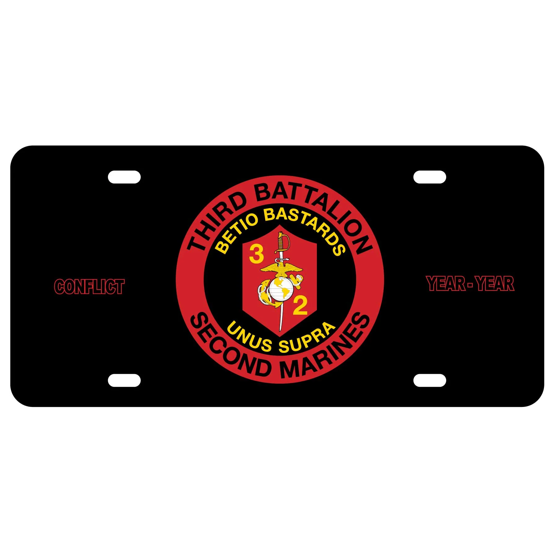 3rd Battalion 2nd Marines License Plate - Image 2