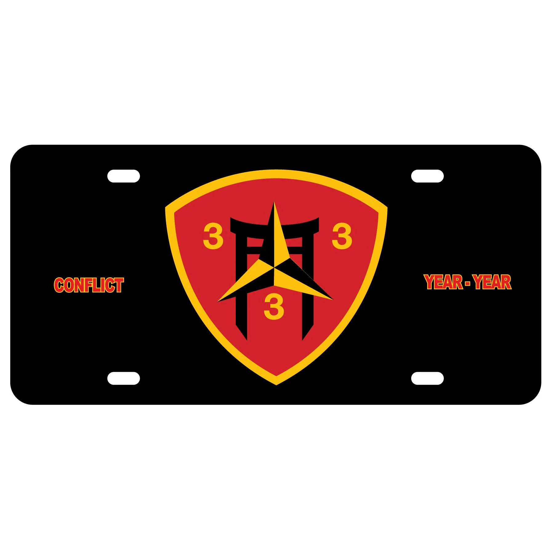 3rd Battalion 3rd Marines License Plate - Image 2
